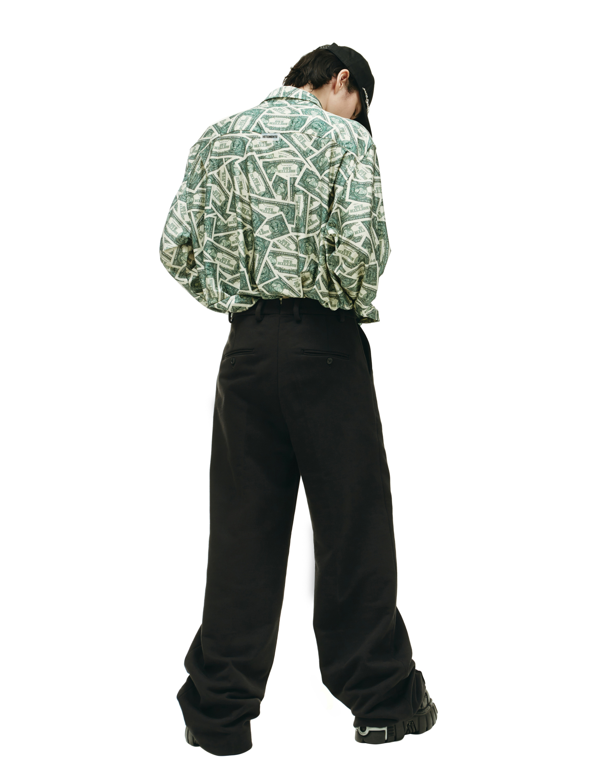 VETEMENTS Black straight-leg trousers