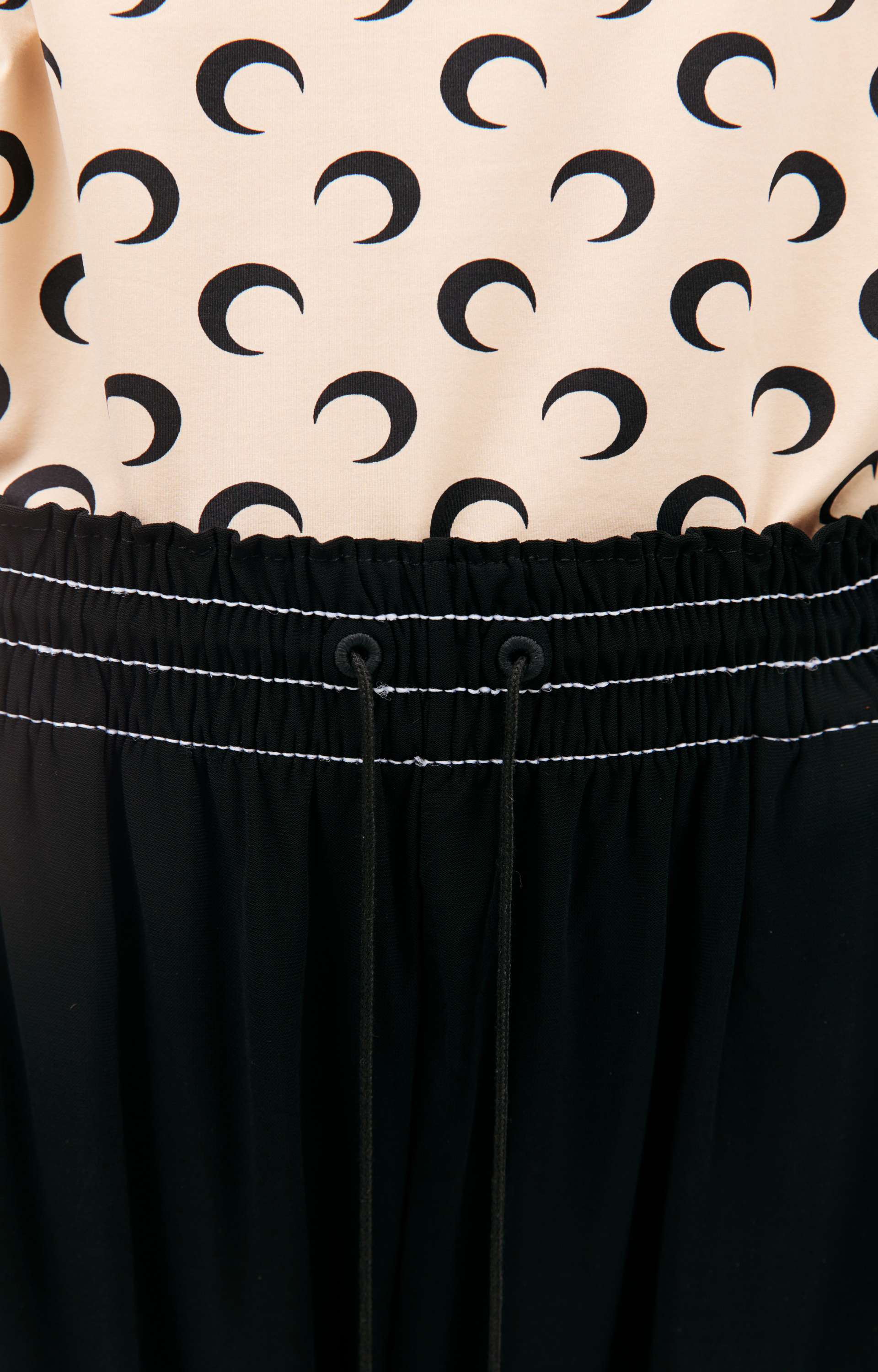 MARINE SERRE Black straight pants