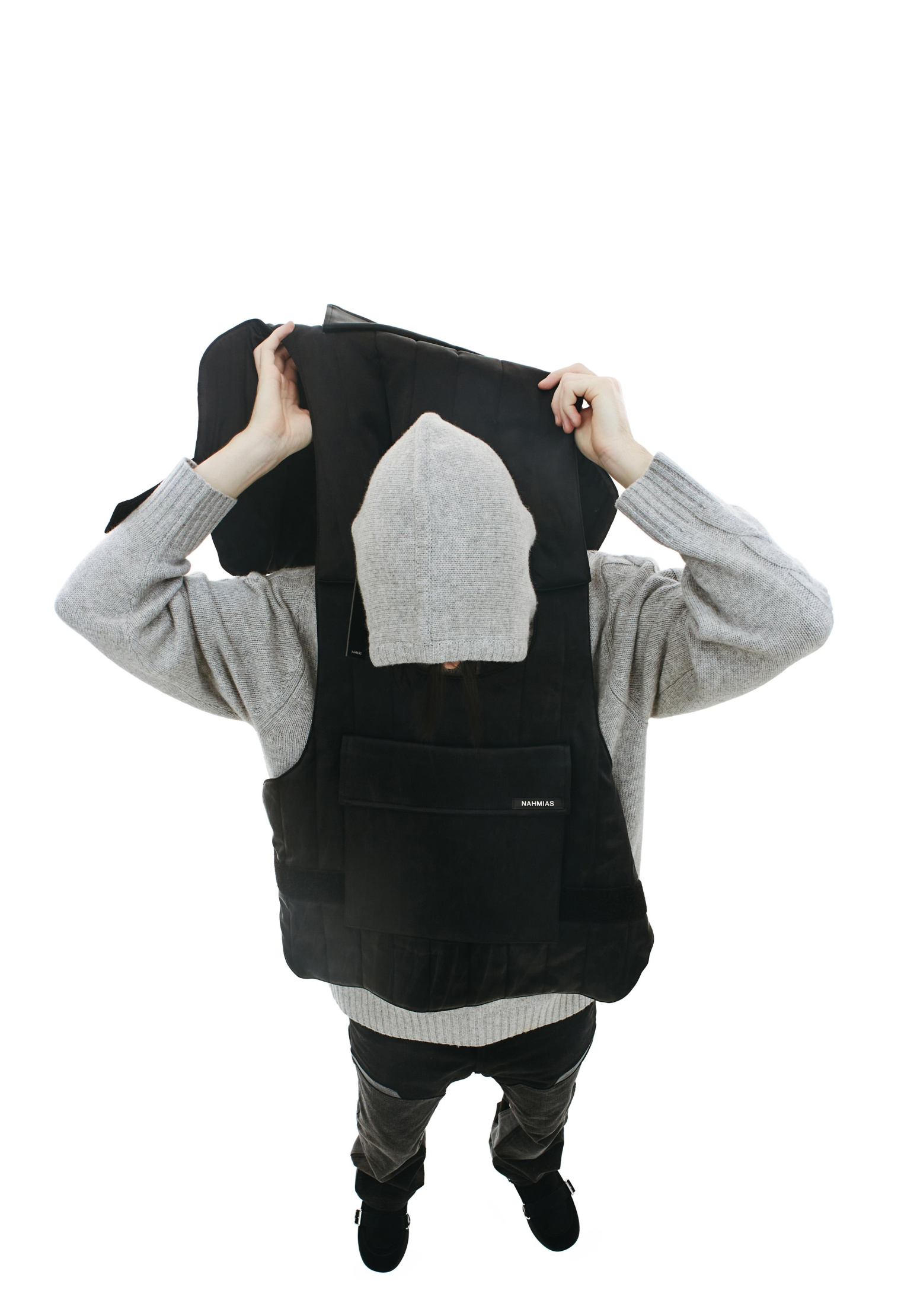 Nahmias Black Sandwashed Vest