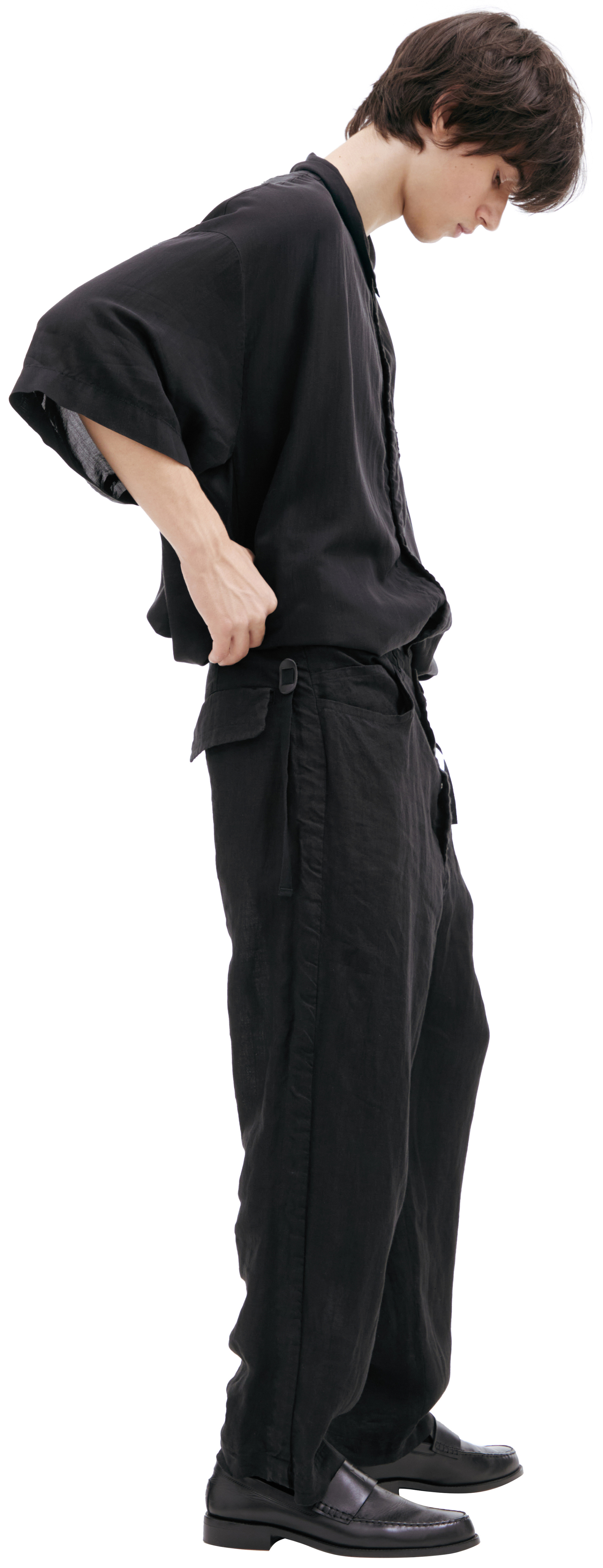 Undercover Black linen trousers