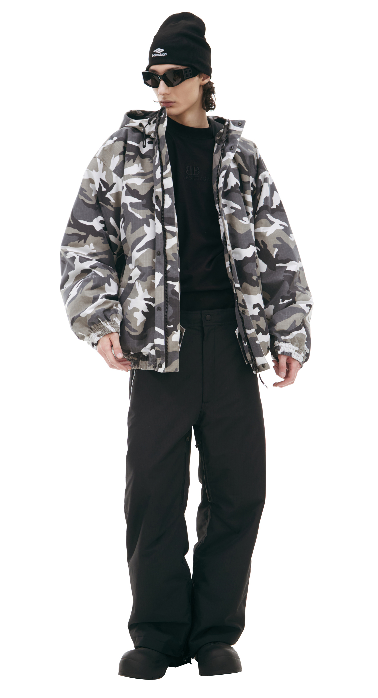 Balenciaga Camouflage hooded jacket