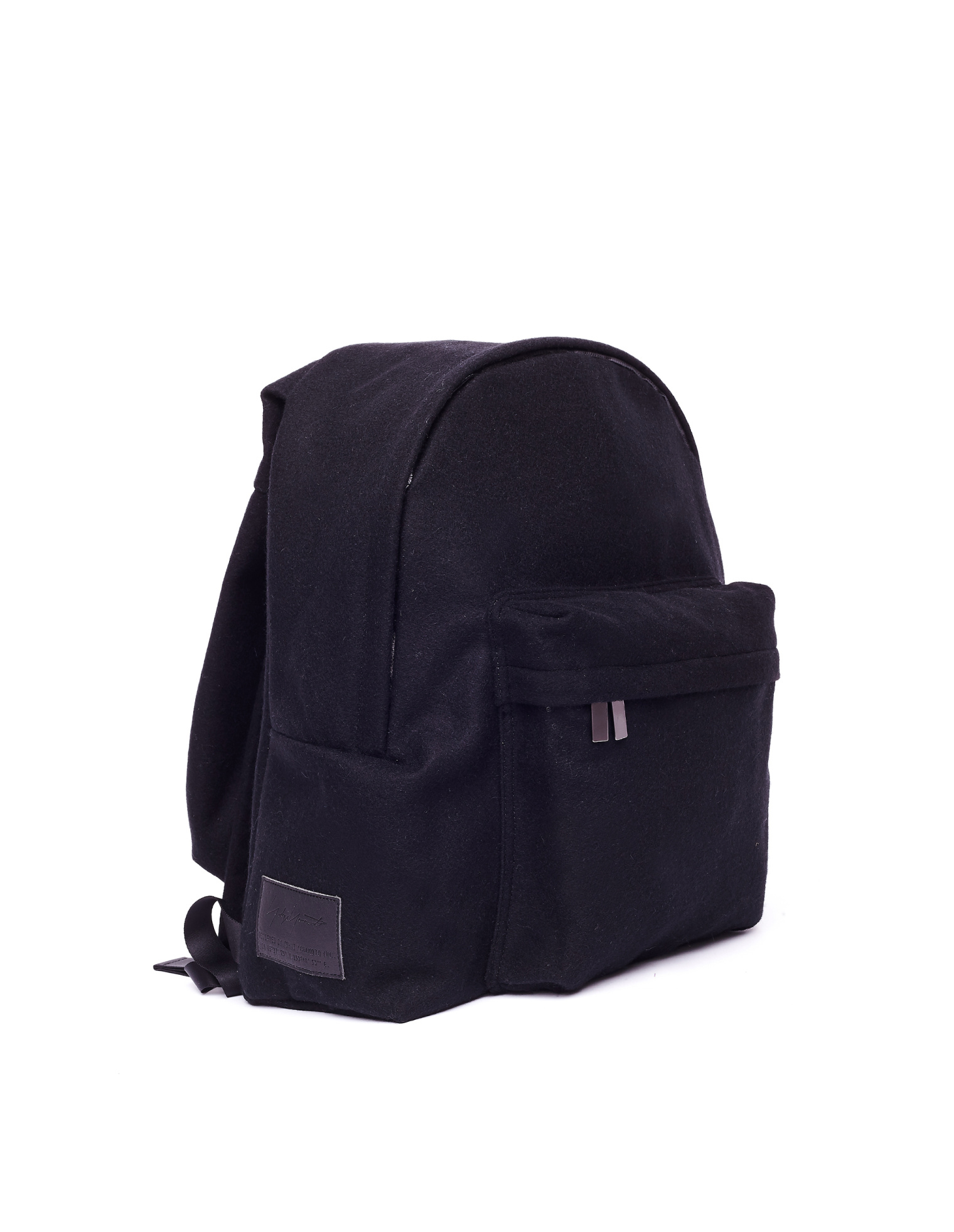 Yohji Yamamoto Black Wool Backpack with Hood