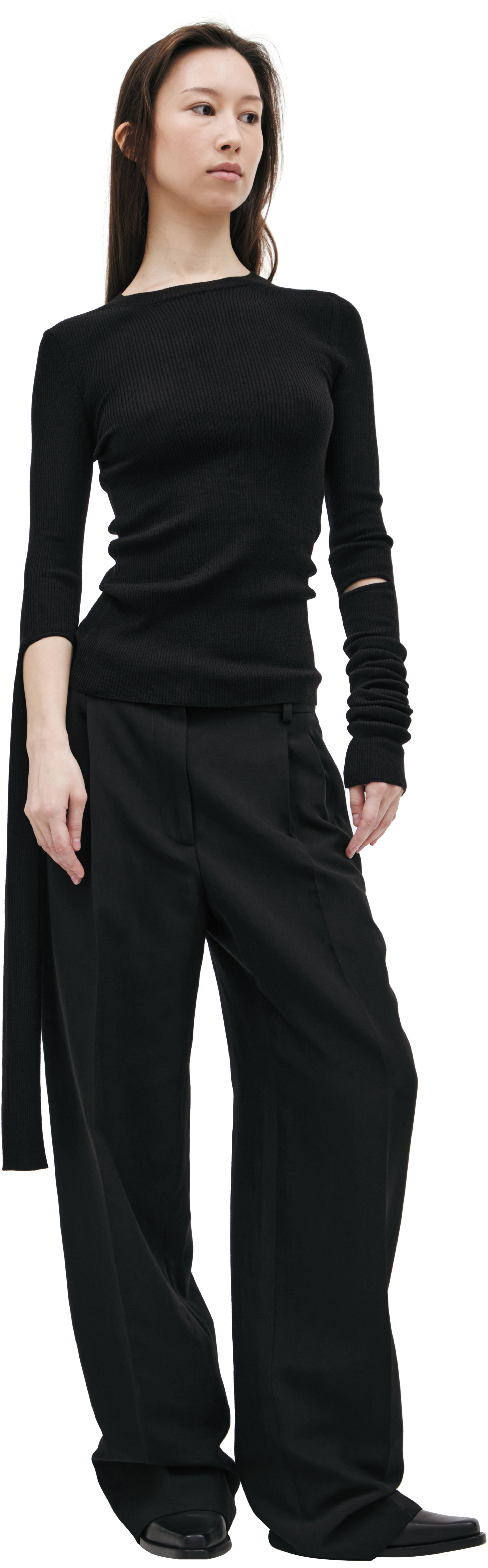 Ann Demeulemeester Wool sweater with cutouts