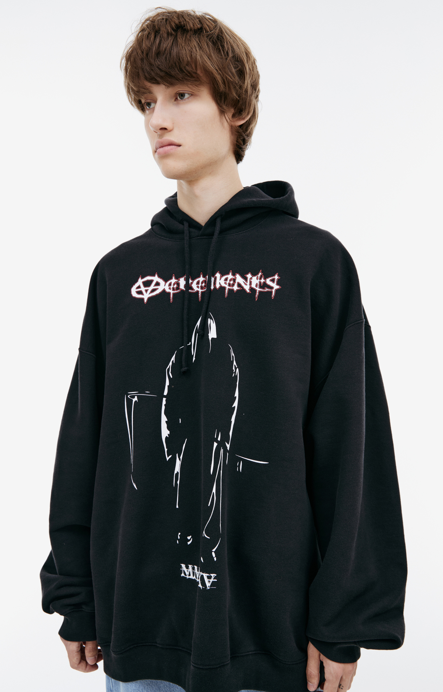 VETEMENTS Black print hoodie