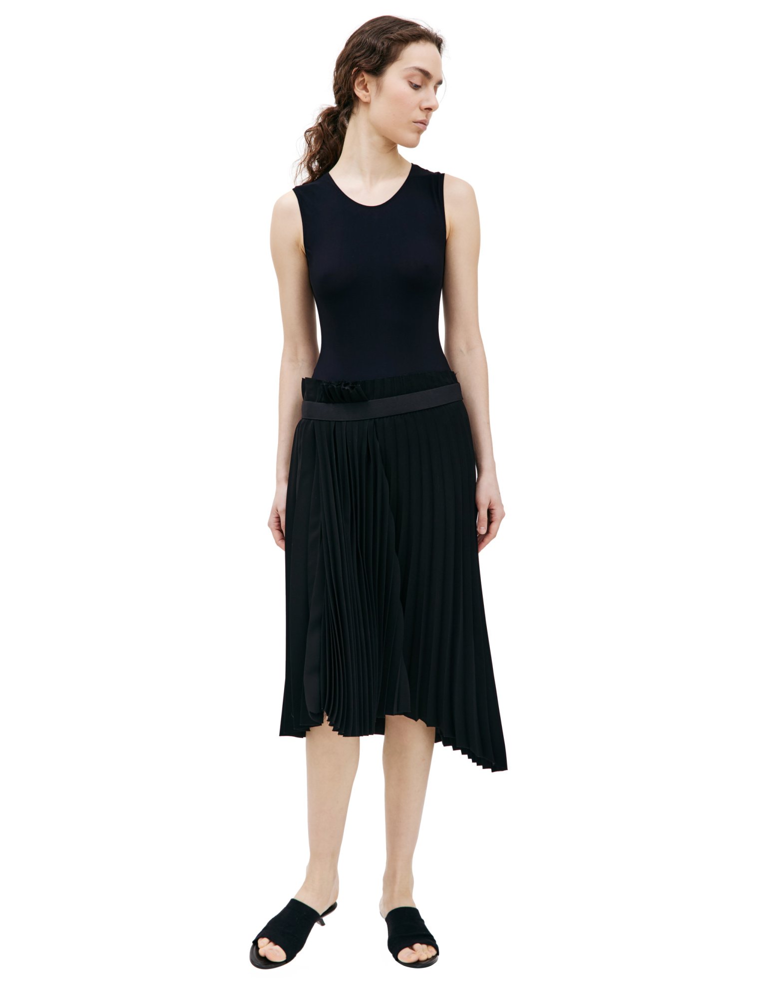 Balenciaga Black Pleated Skirt