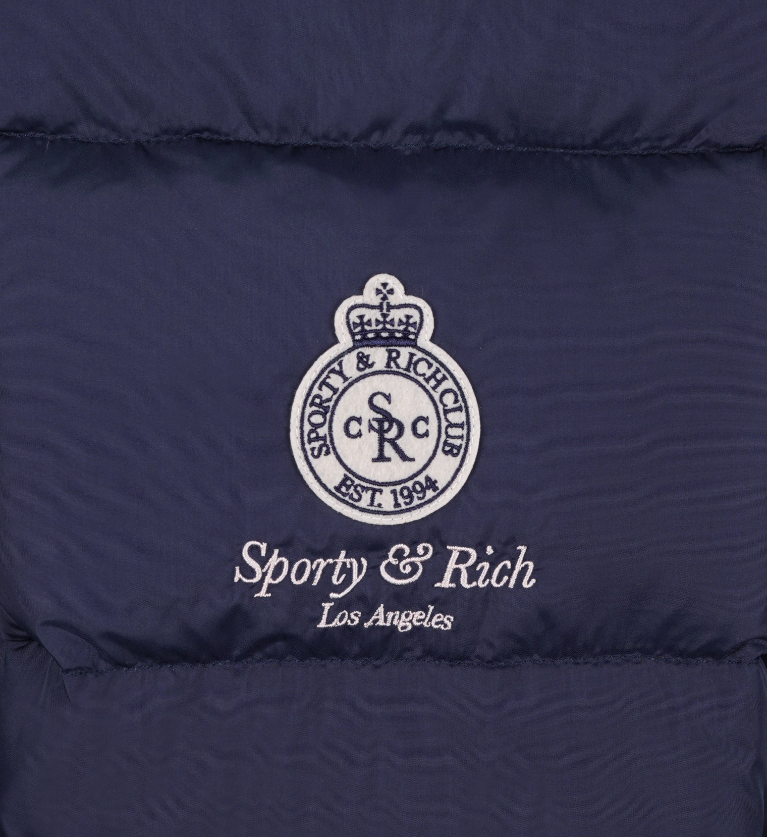 SPORTY & RICH Пуховый жилет с логотипом