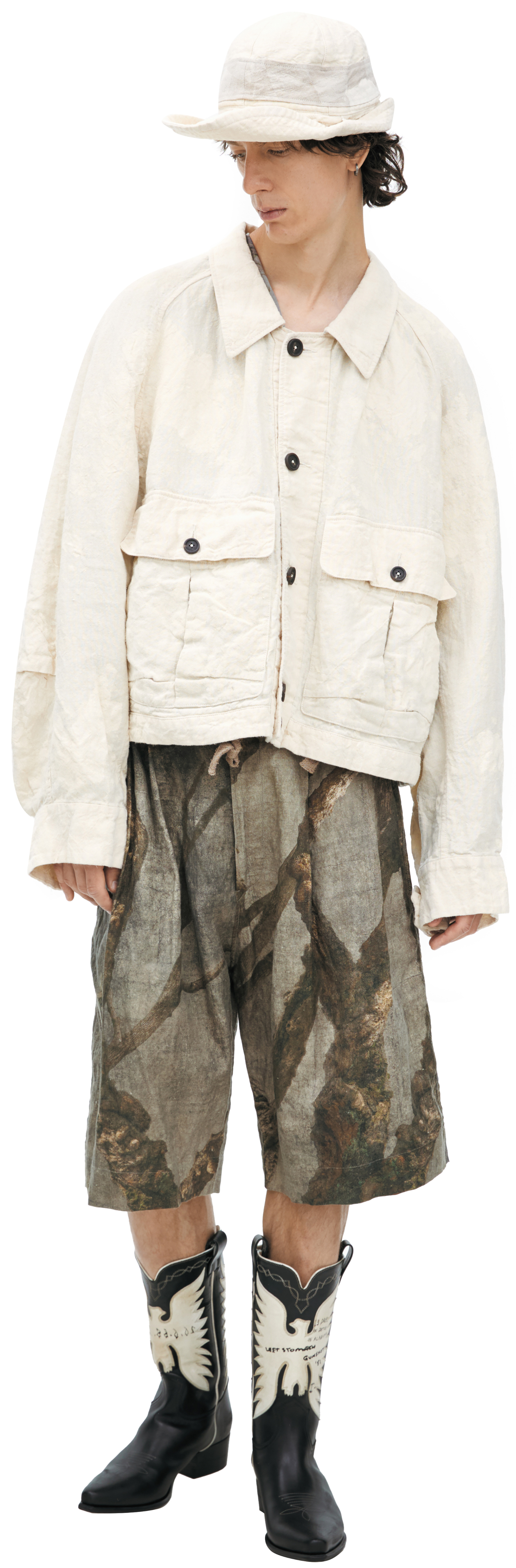 Ziggy Chen Cropped Worker Jacket