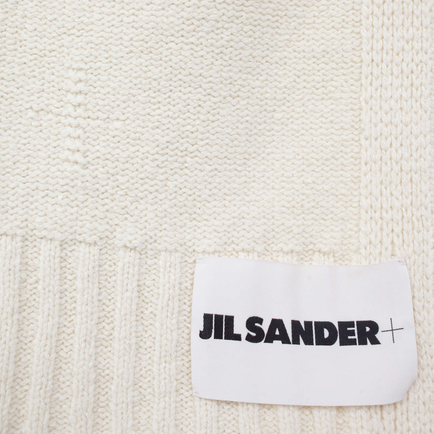 Jil Sander Beige wool and silk scarf