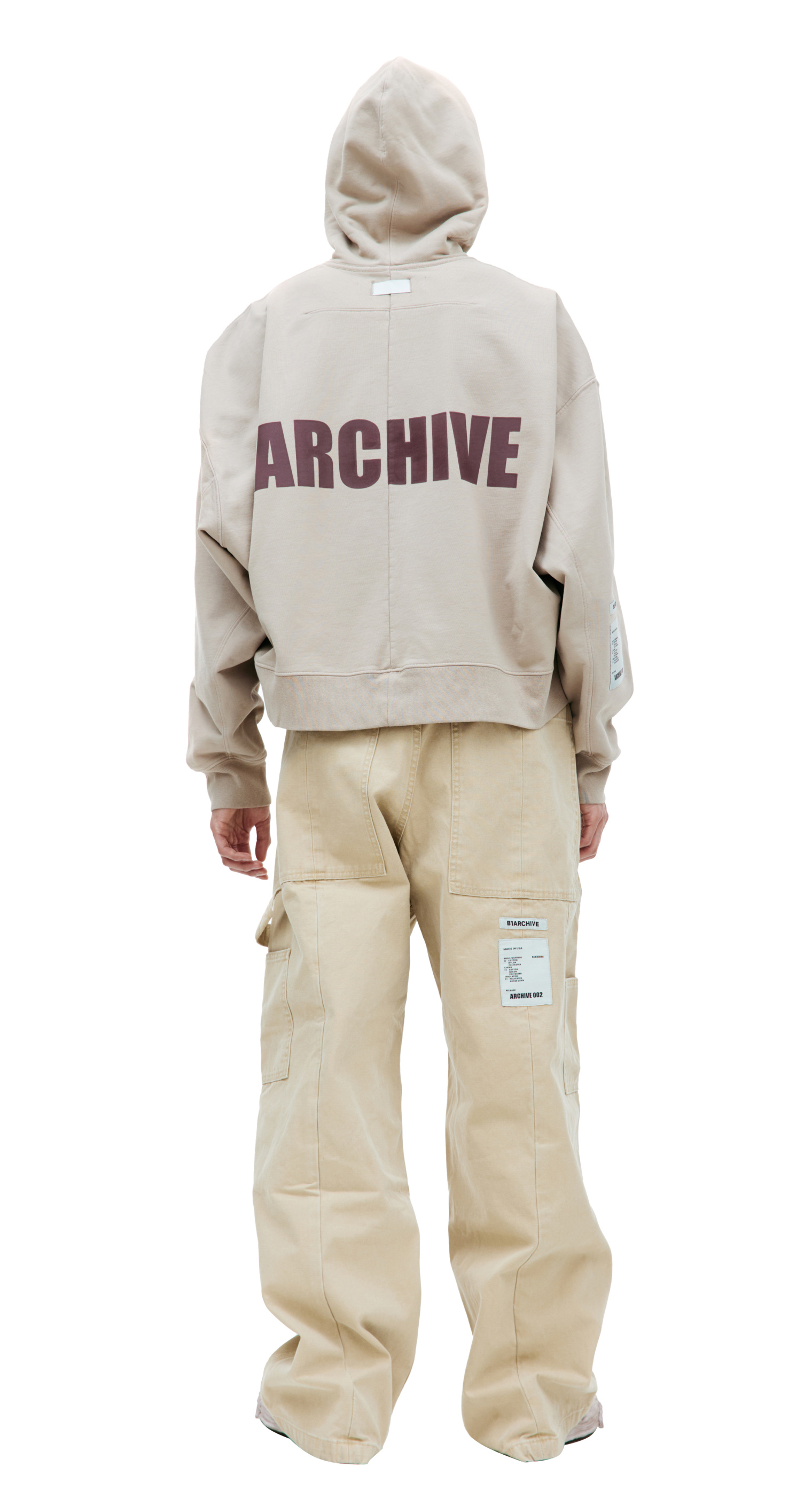 B1ARCHIVE Cropped cotton hoodie