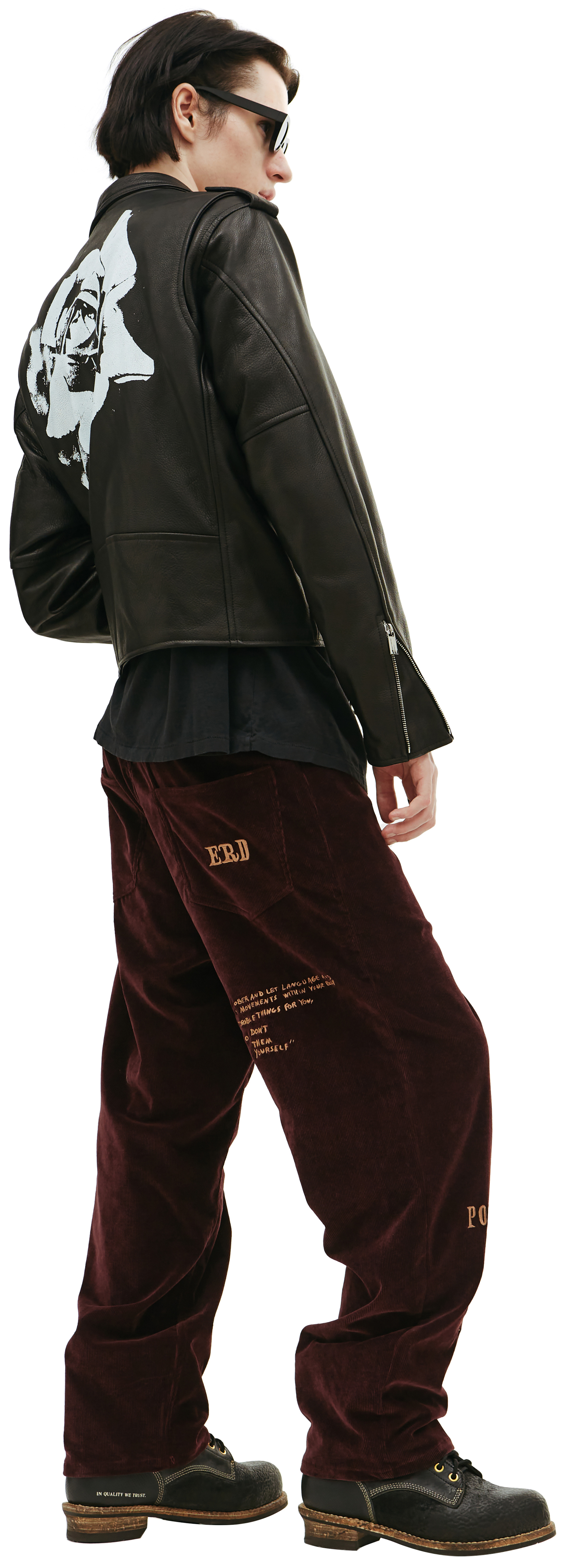 Enfants Riches Déprimés Rose print moto jacket