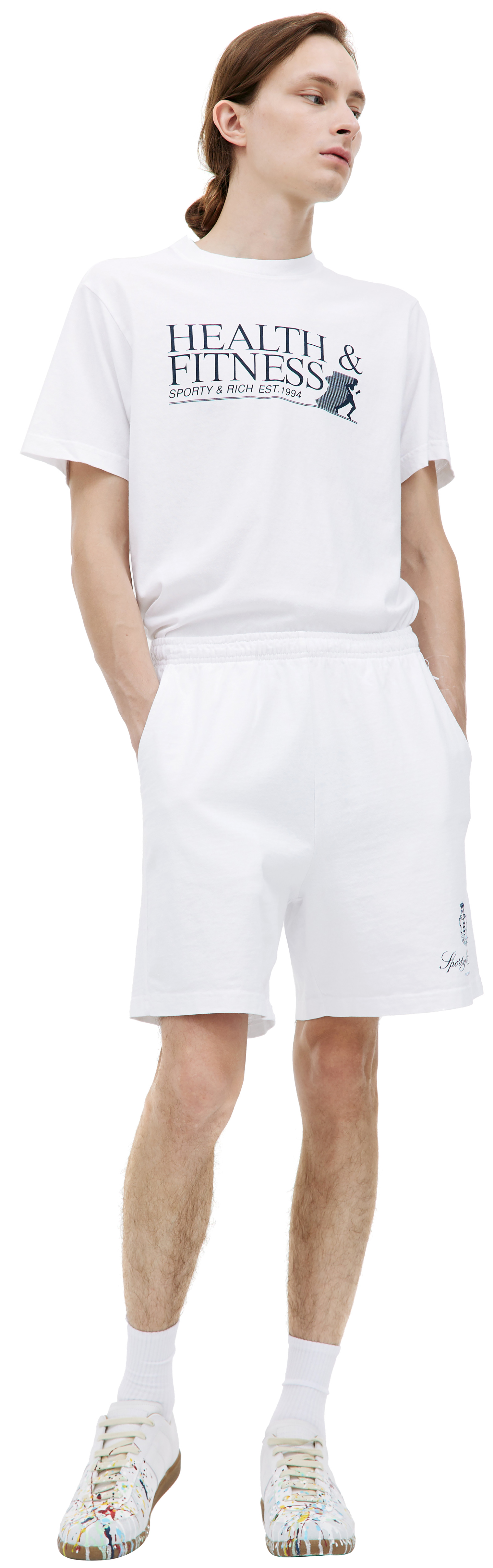 SPORTY & RICH White Vendome shorts
