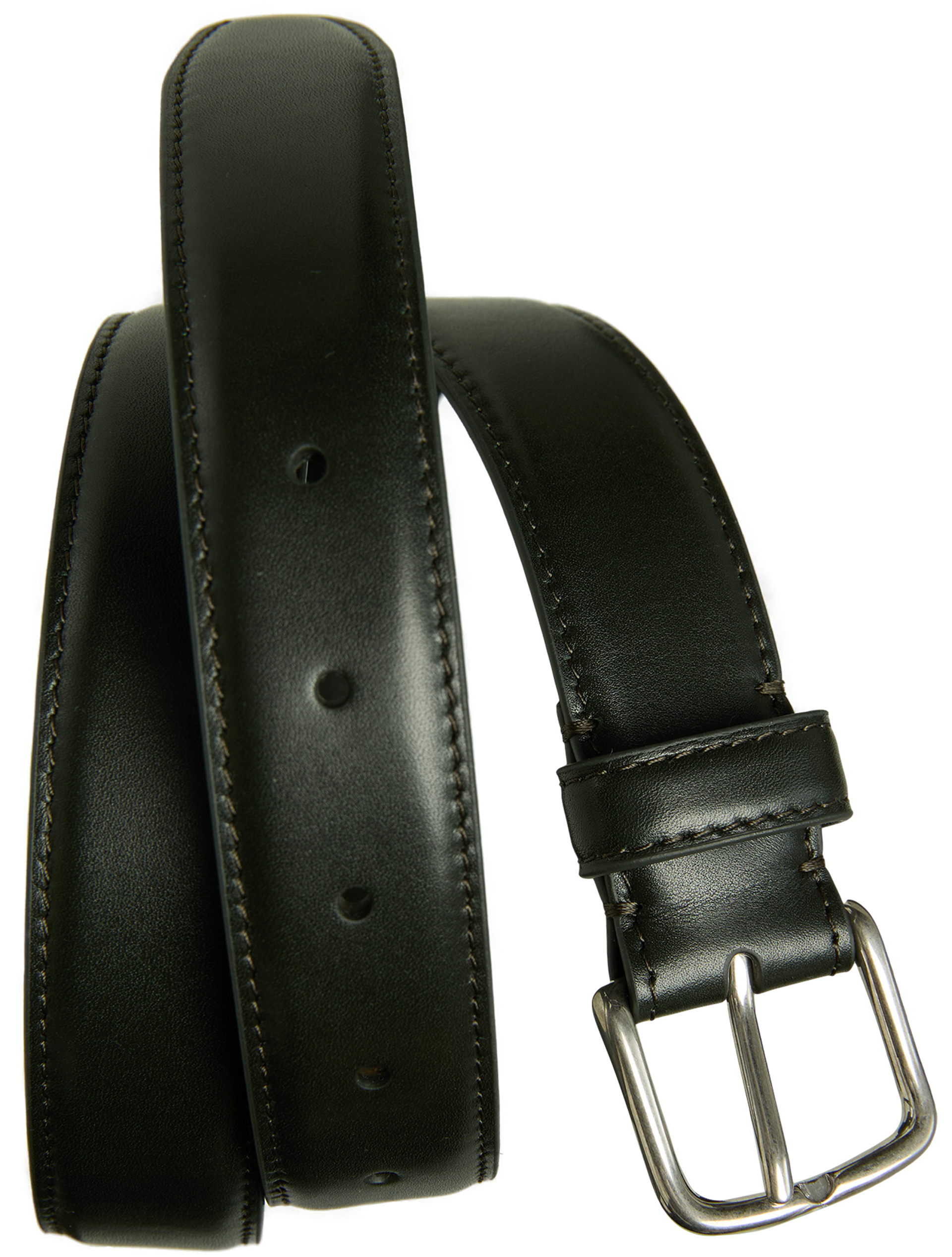 The Row Black classic belt