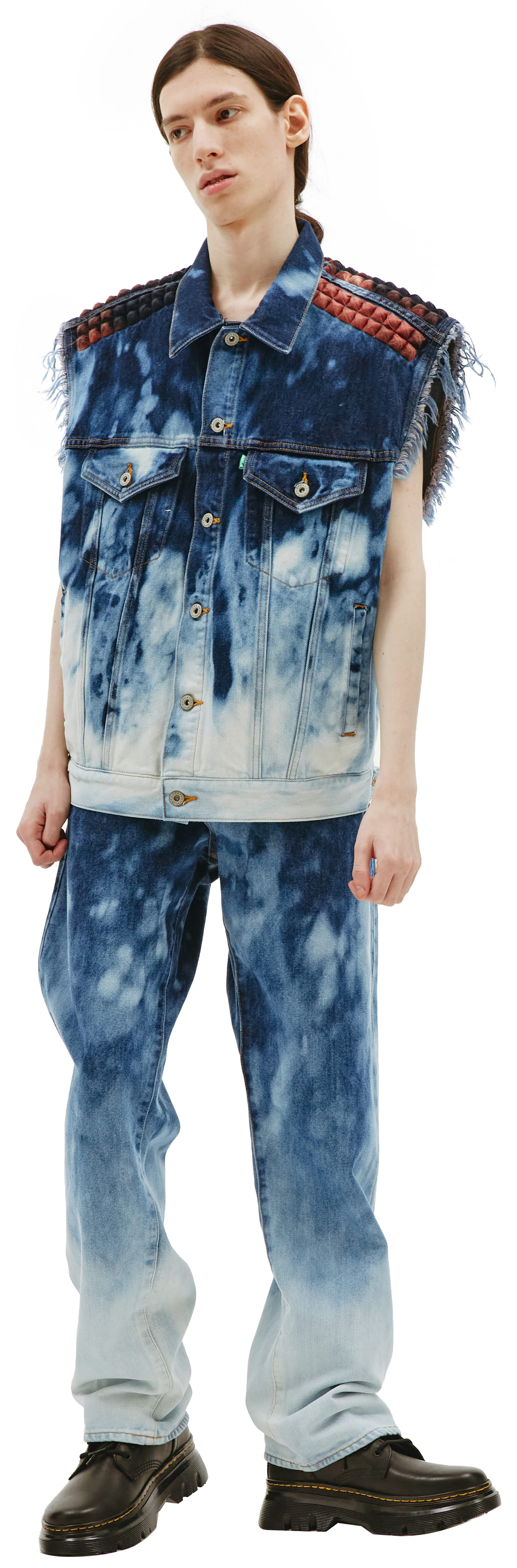 Doublet Recycle punk denim vest
