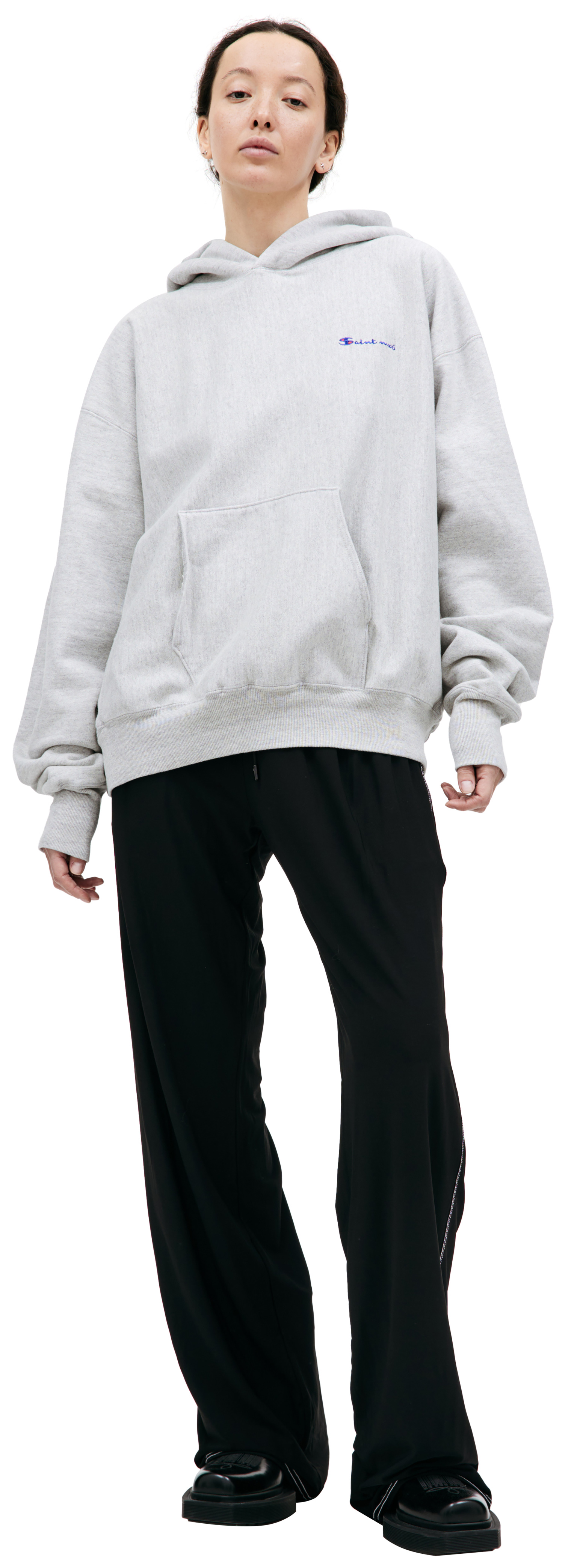 Saint Michael Logo cotton hoodie