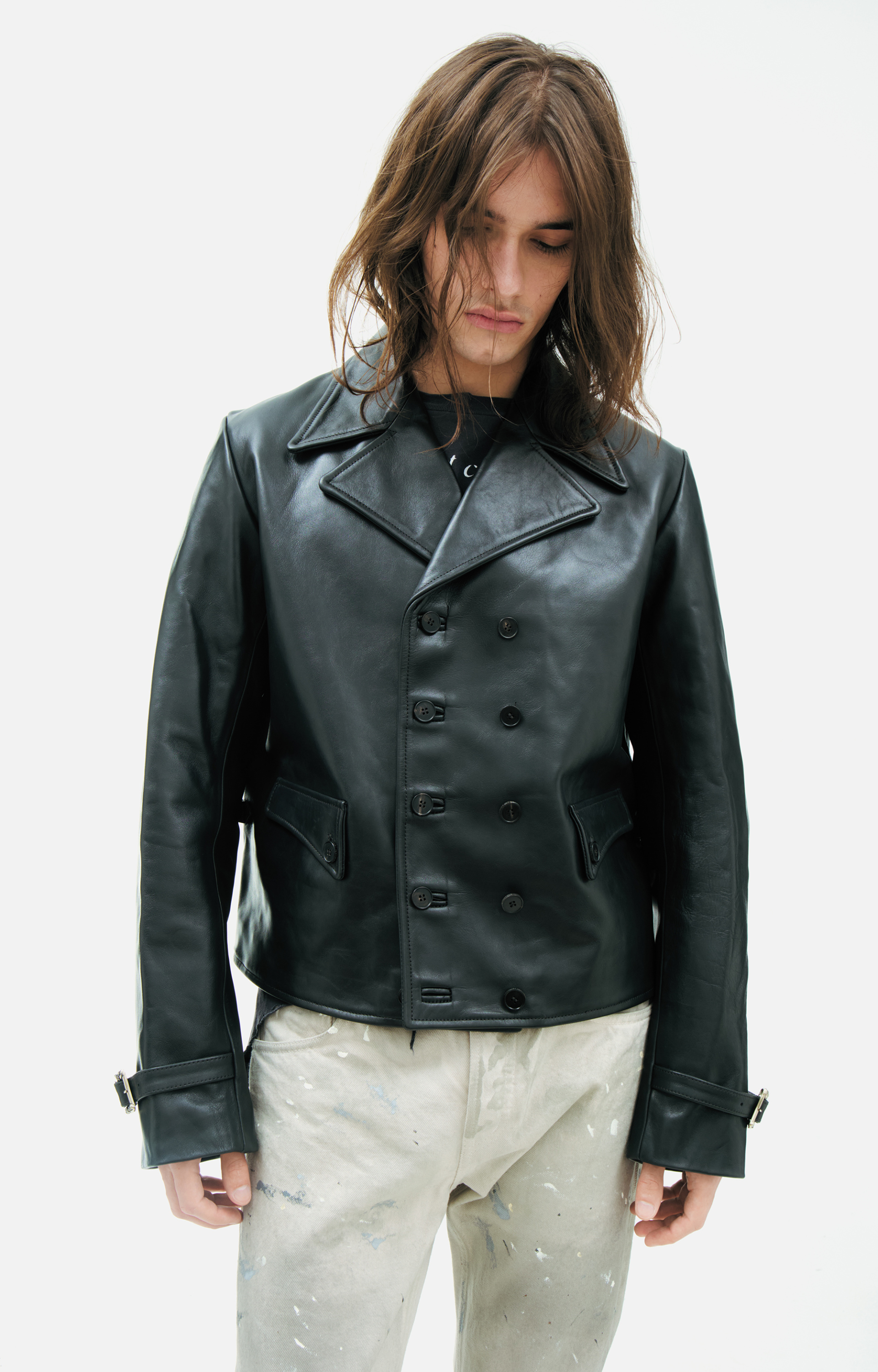 Enfants Riches Déprimés Black leather jacket