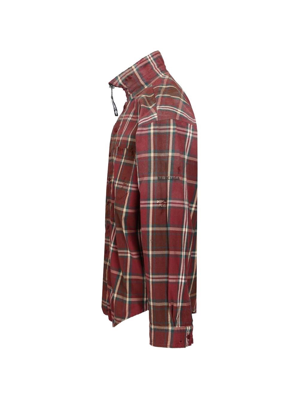 Balenciaga flannel plaid shirt