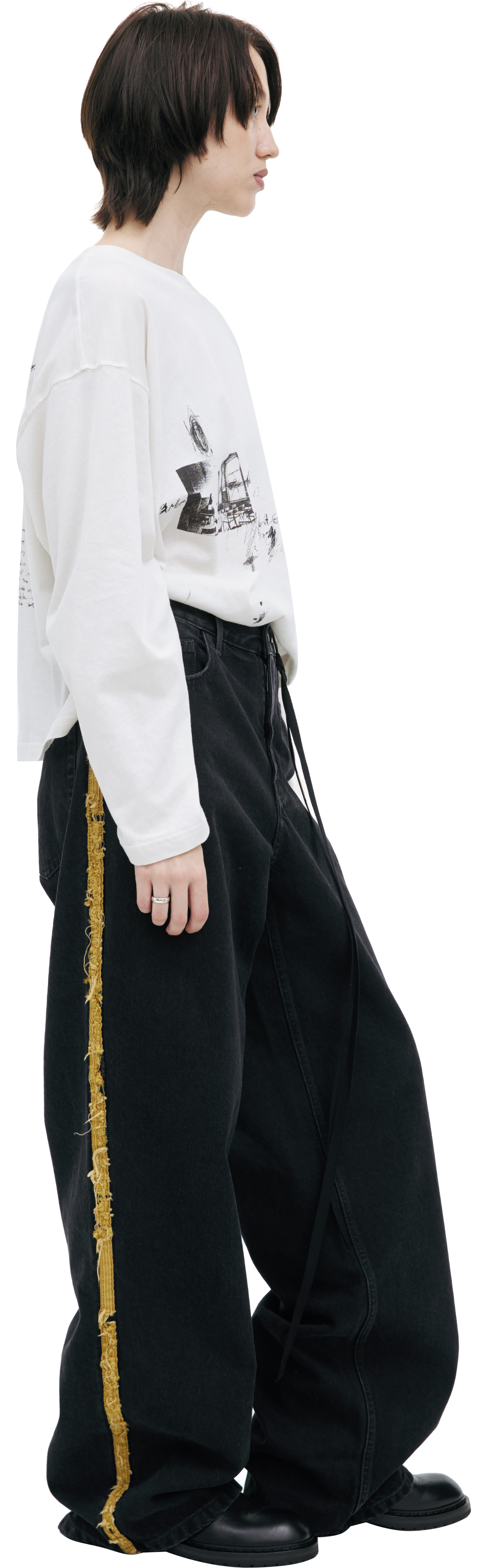 Ann Demeulemeester Loose-fitting jeans with stripes