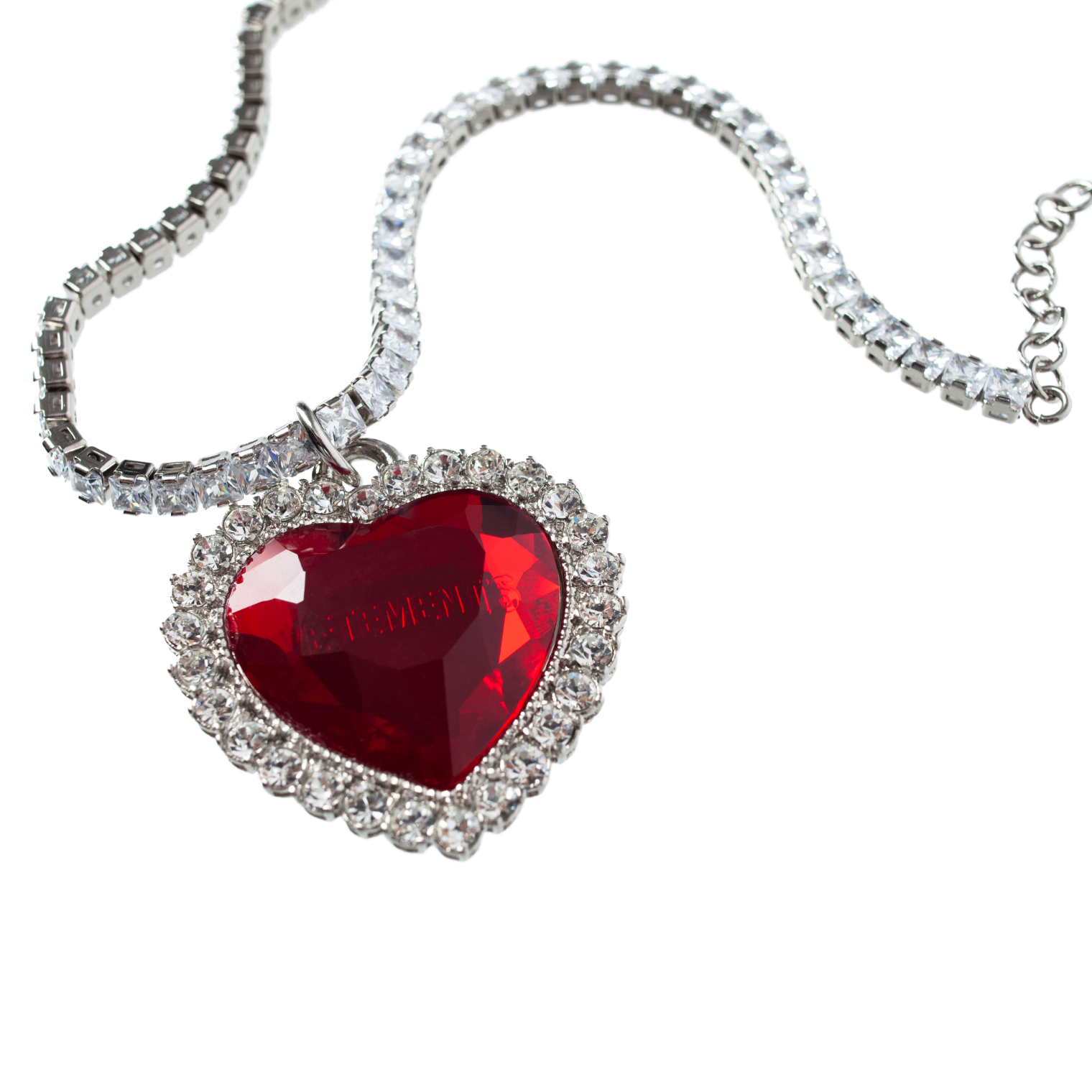 VETEMENTS Crystal Heart Necklace