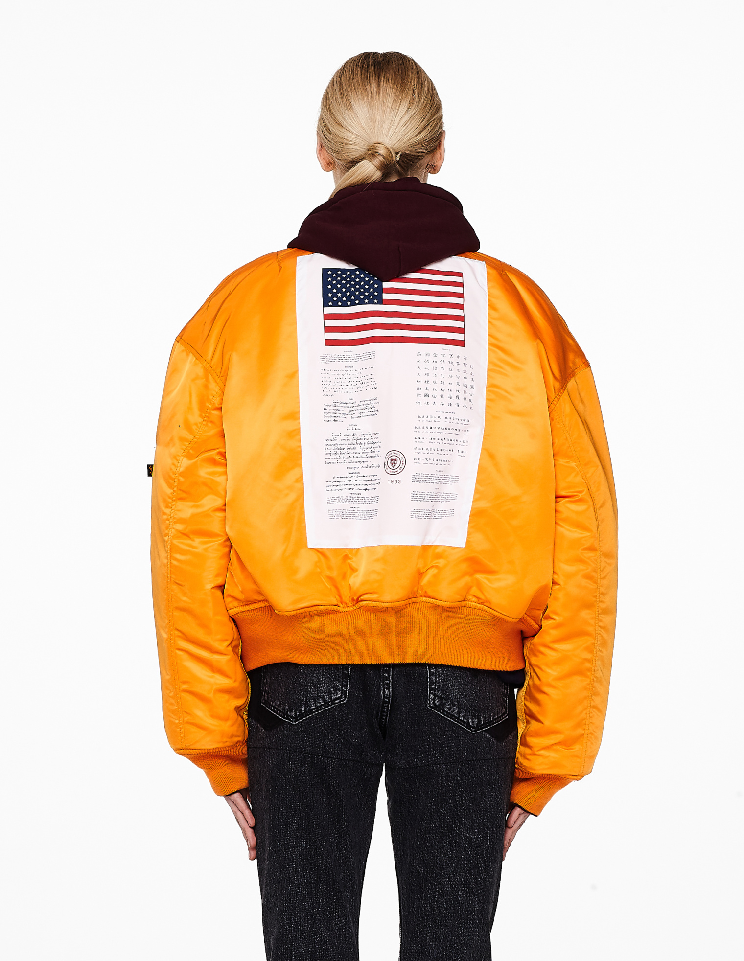 VETEMENTS Бордовый двусторонний бомбер с капюшоном