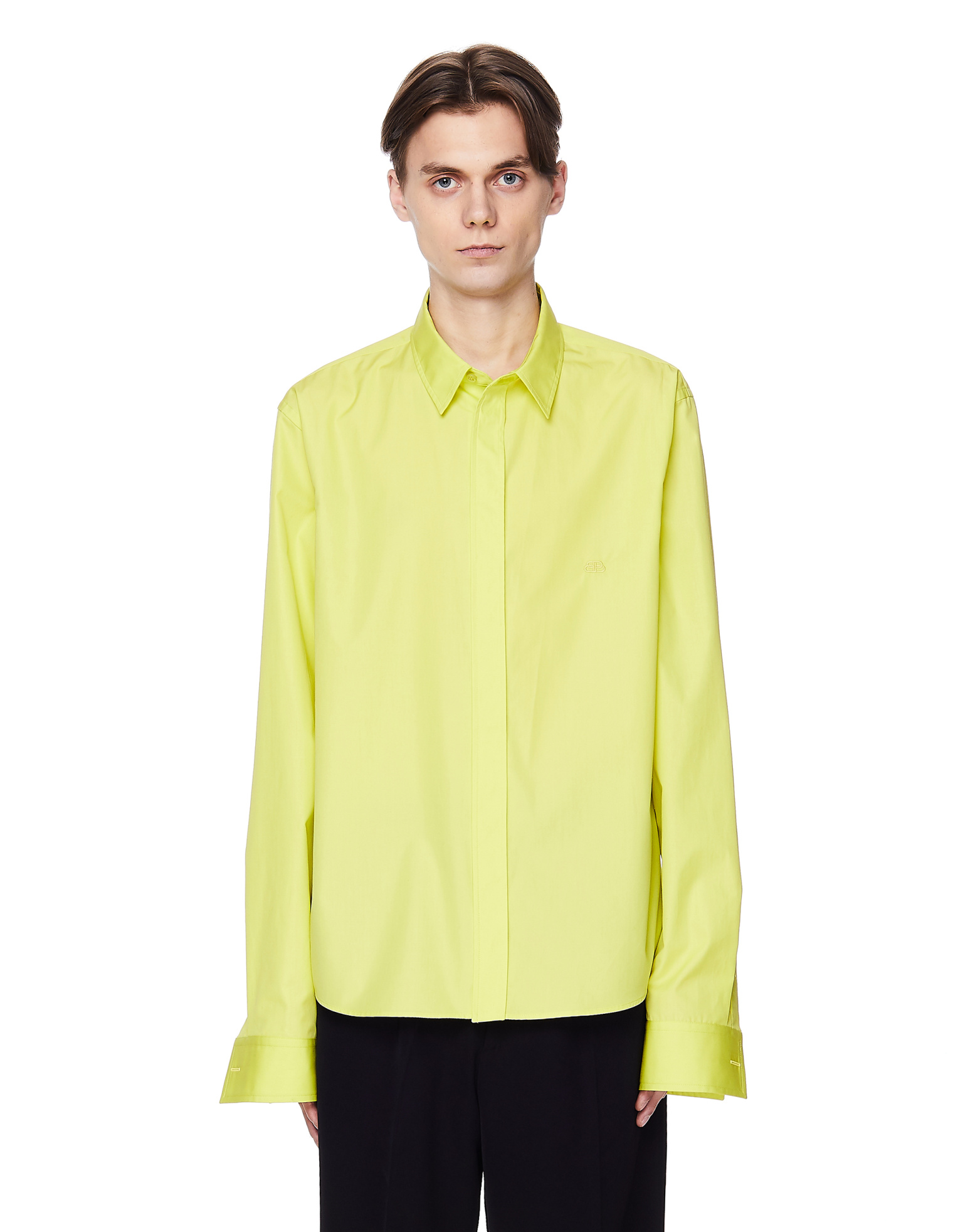 Balenciaga Neon Yellow Cotton Shirt