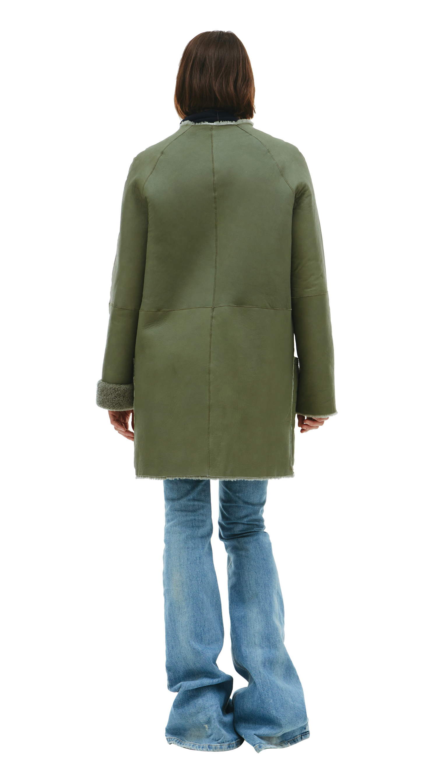 Y\'s Green Shearling Coat