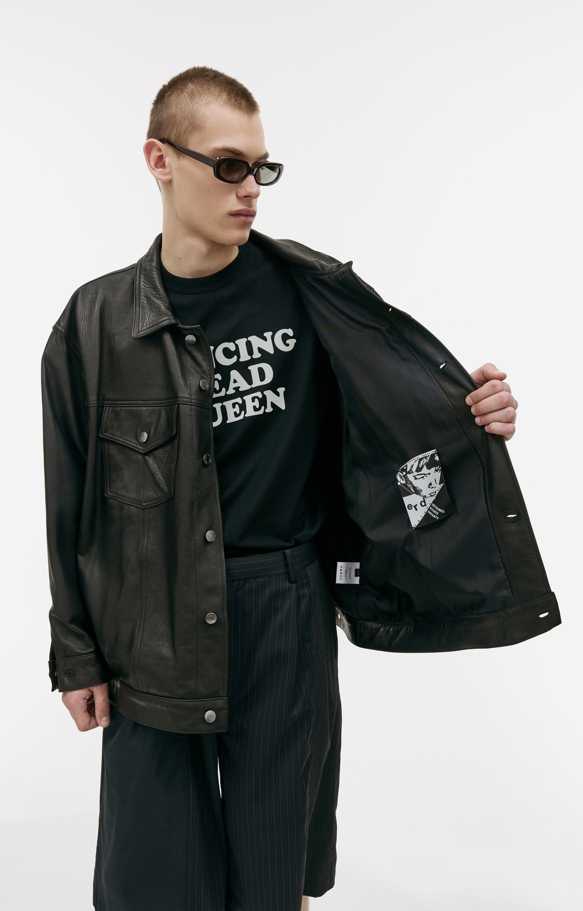 Enfants Riches Déprimés Leather trucker jacket