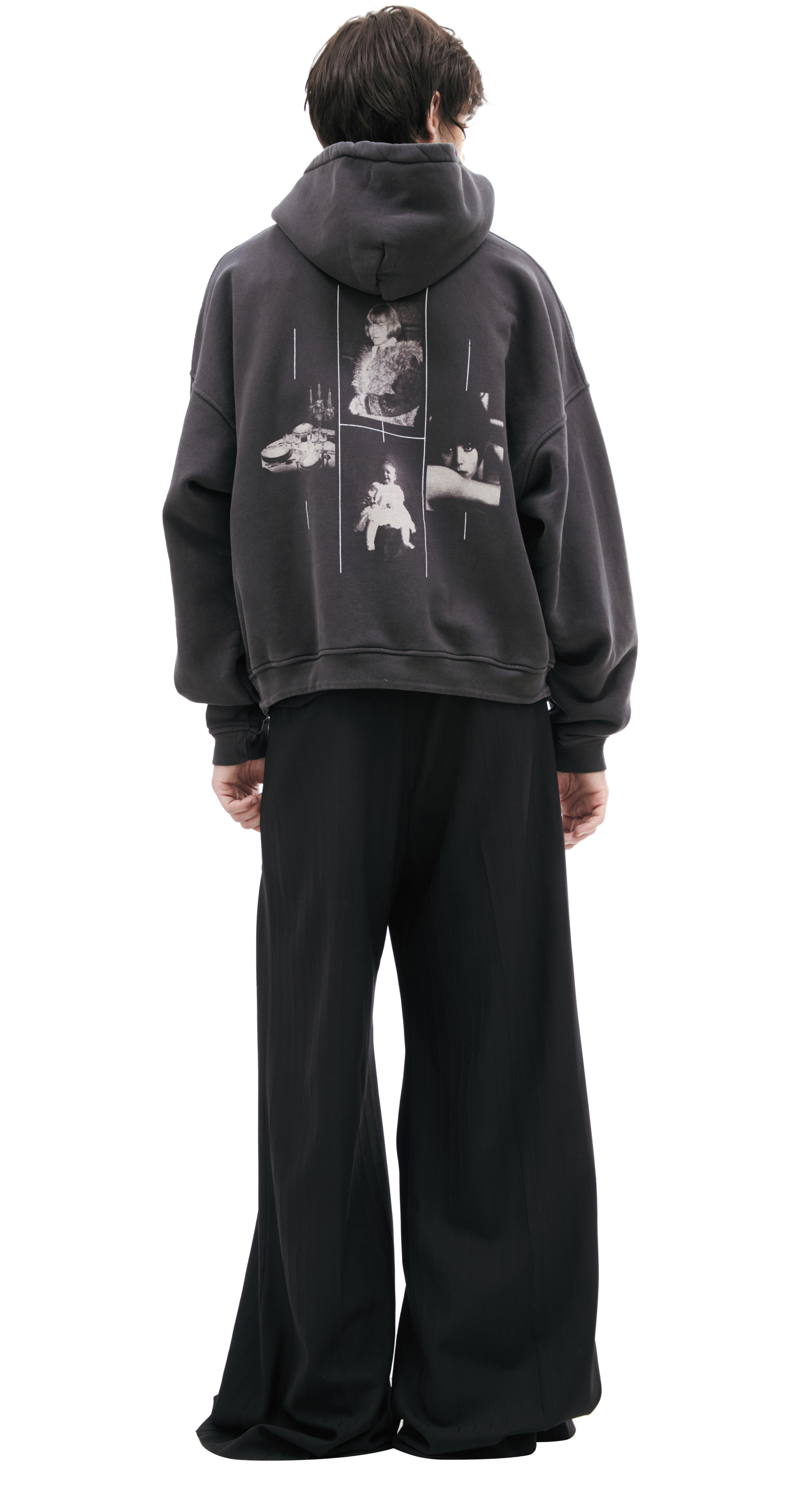 Enfants Riches Déprimés Dark grеy printed hoodie