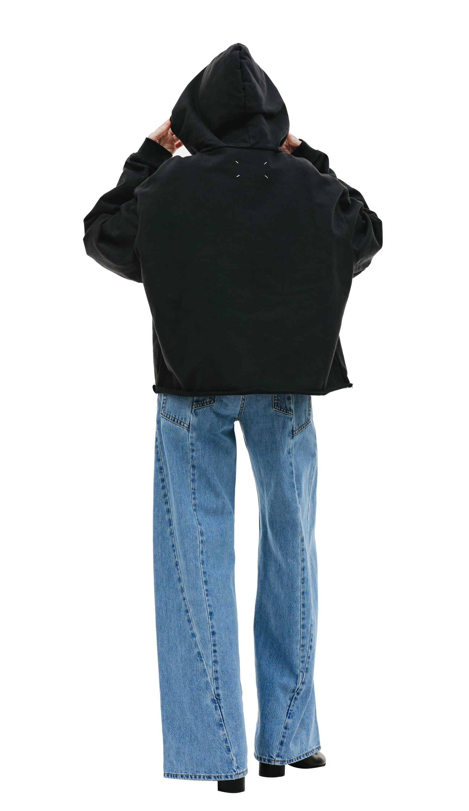 Maison Margiela Black Embroidered Hoodie