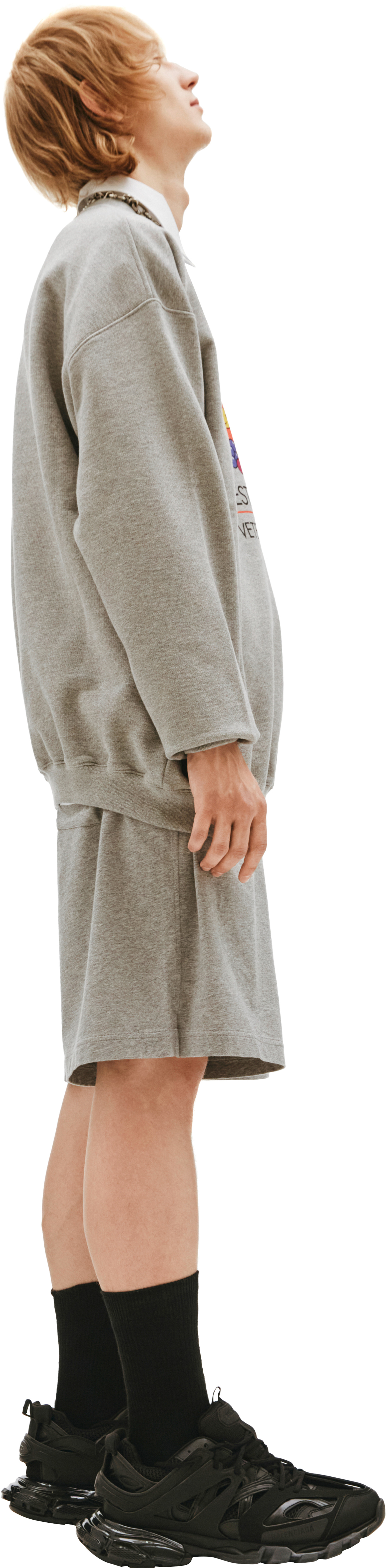 VETEMENTS Grey Printed Sweatshirt