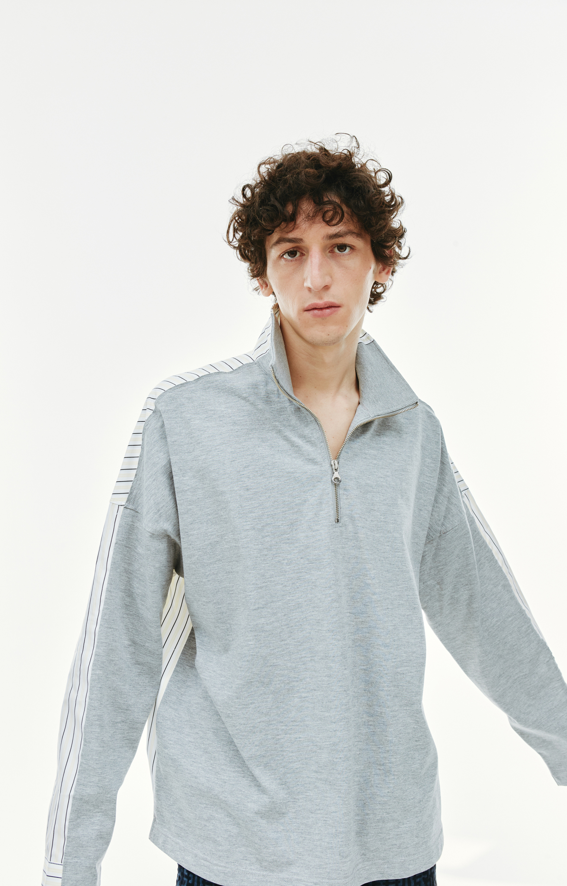 Diesel Gray S-Gander-A Long sleeve polo