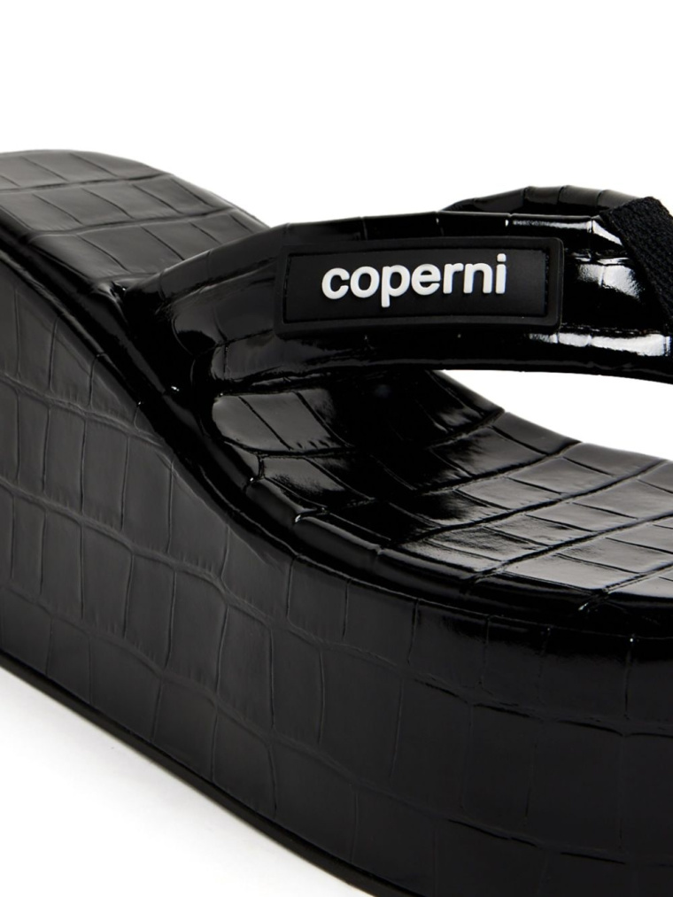 Coperni Croco Branded Wedge Sandal