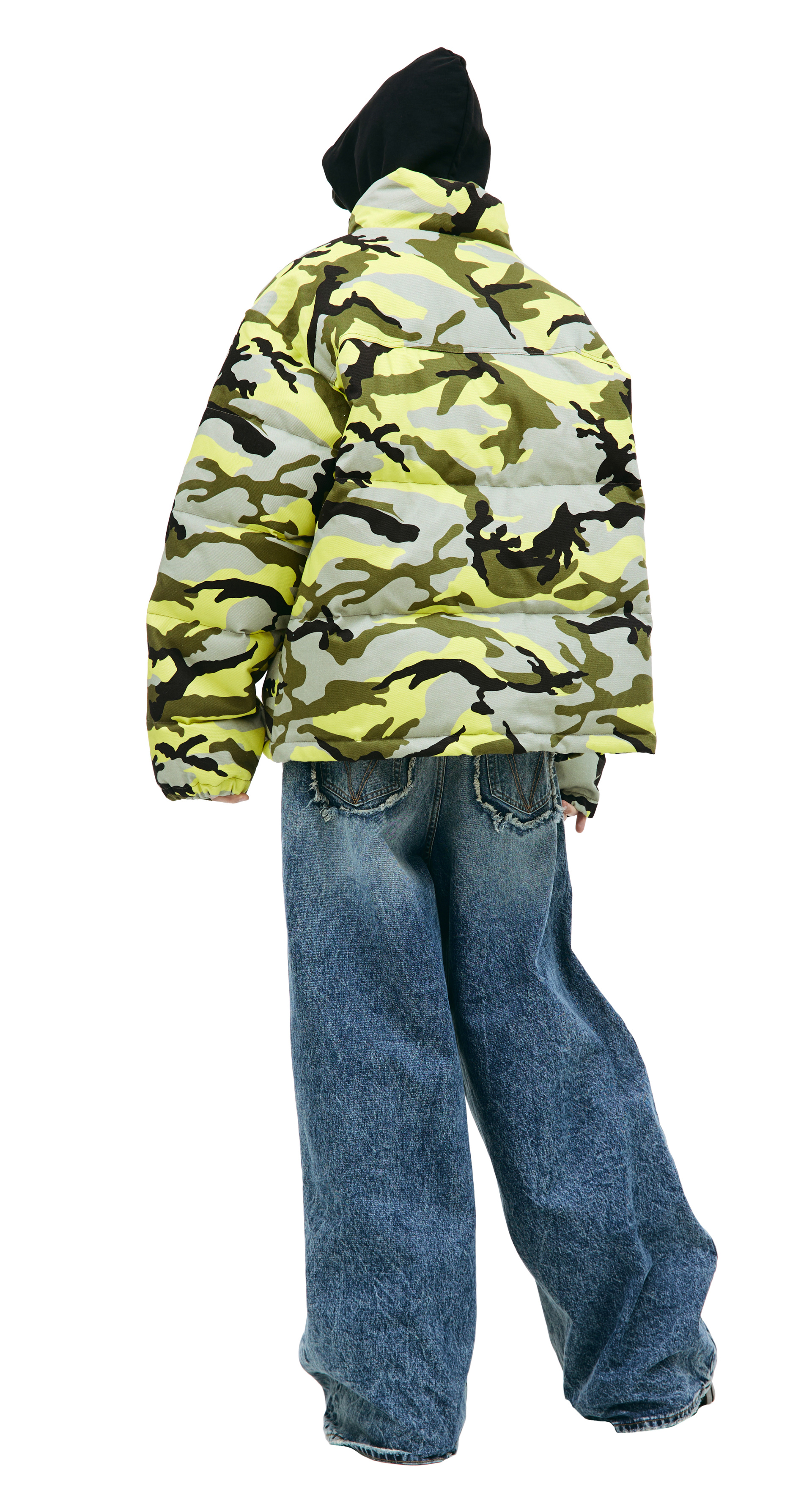 VETEMENTS Yellow camo down jacket