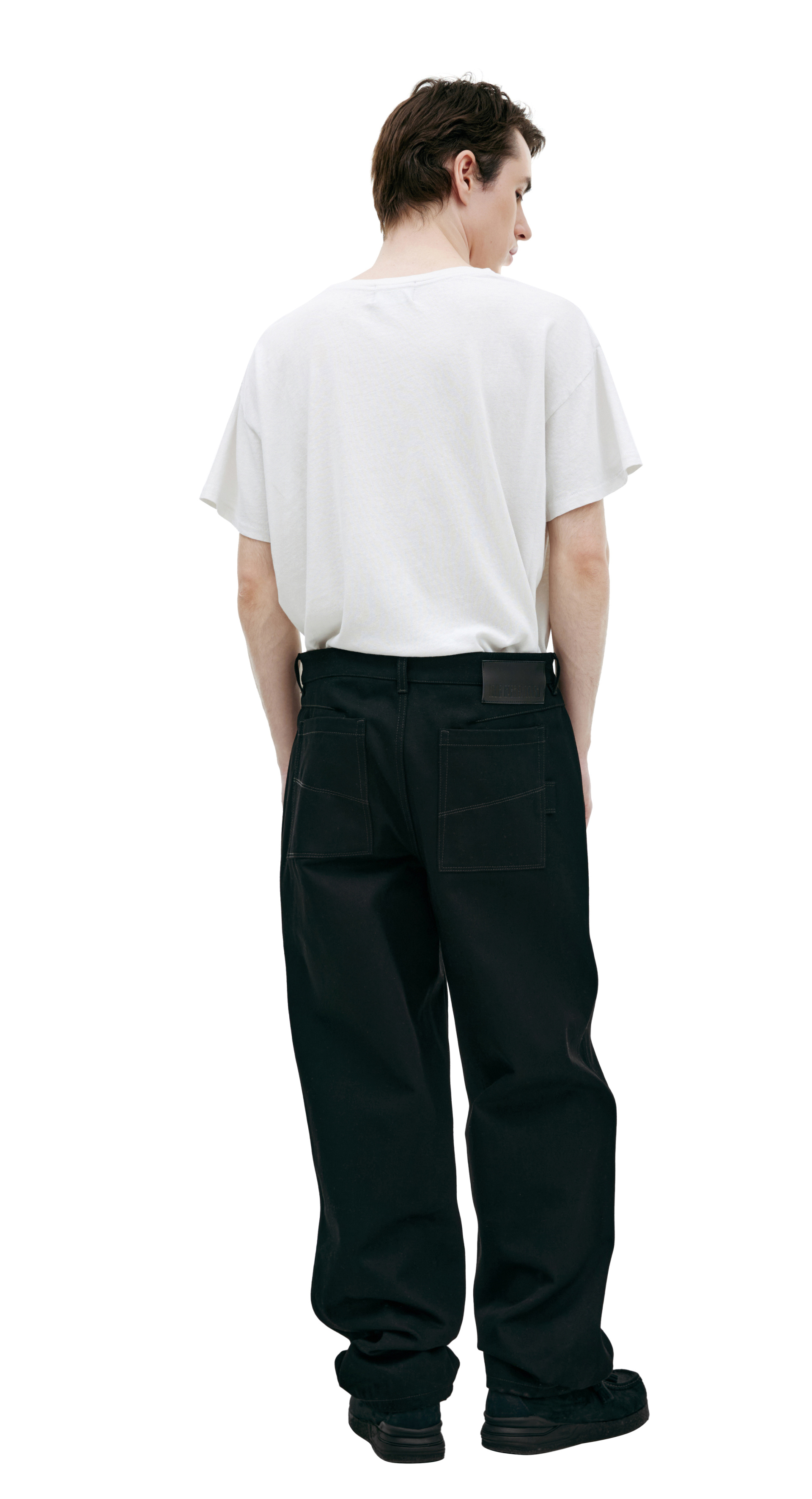 LOUIS GABRIEL NOUCHI Black jeans with patch