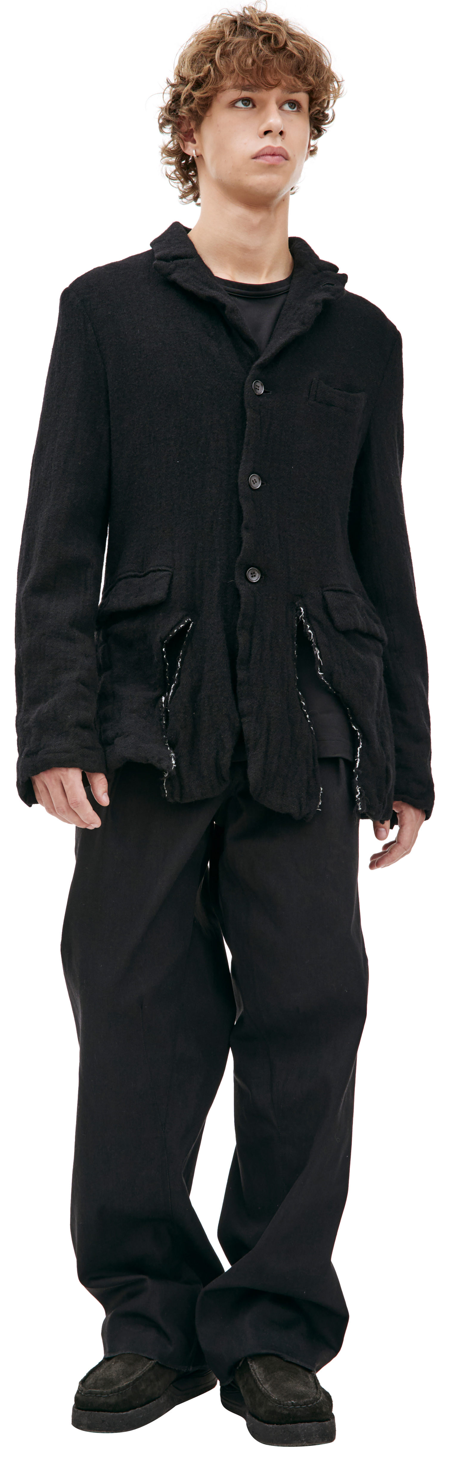 Comme des Garcons Ripped wool jacket