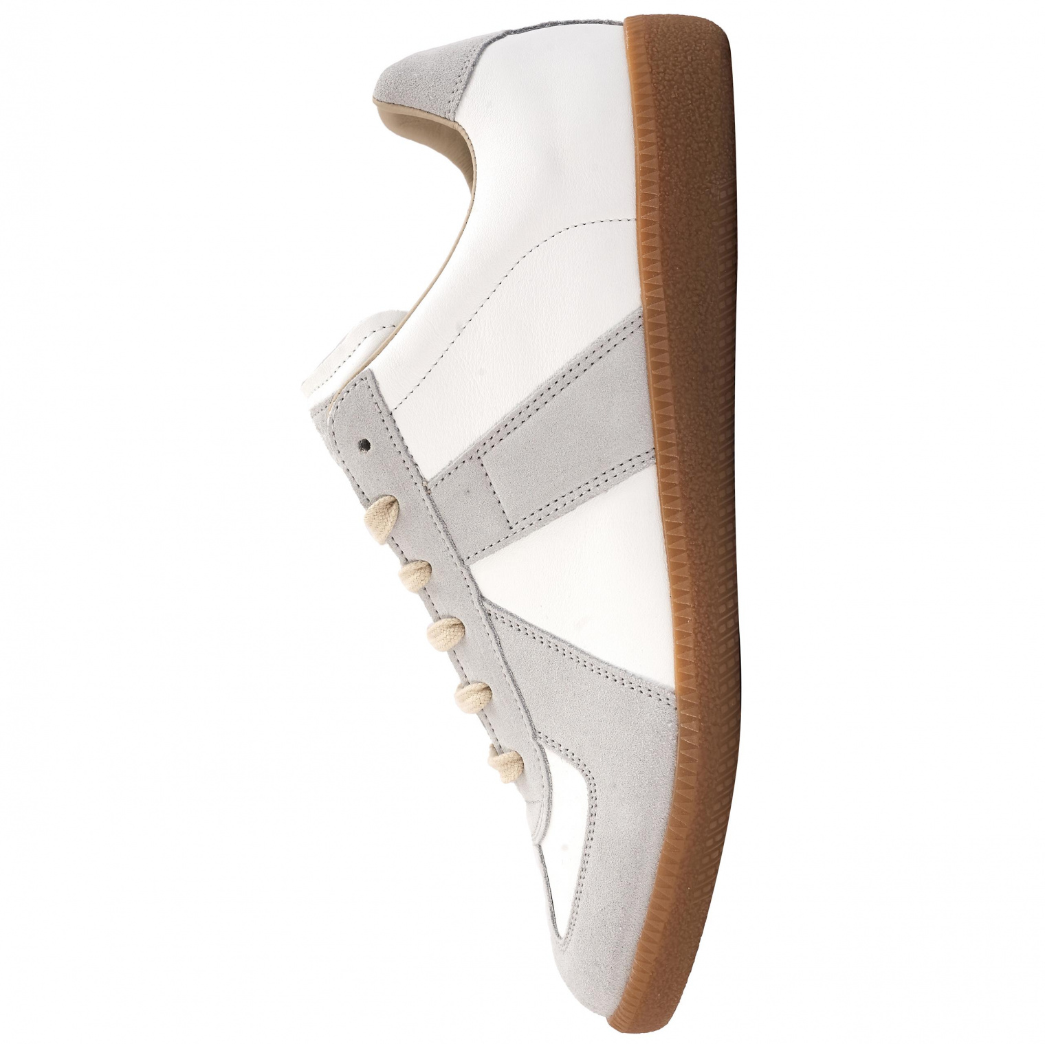 Buy Maison Margiela men leather replica sneakers in white for £505