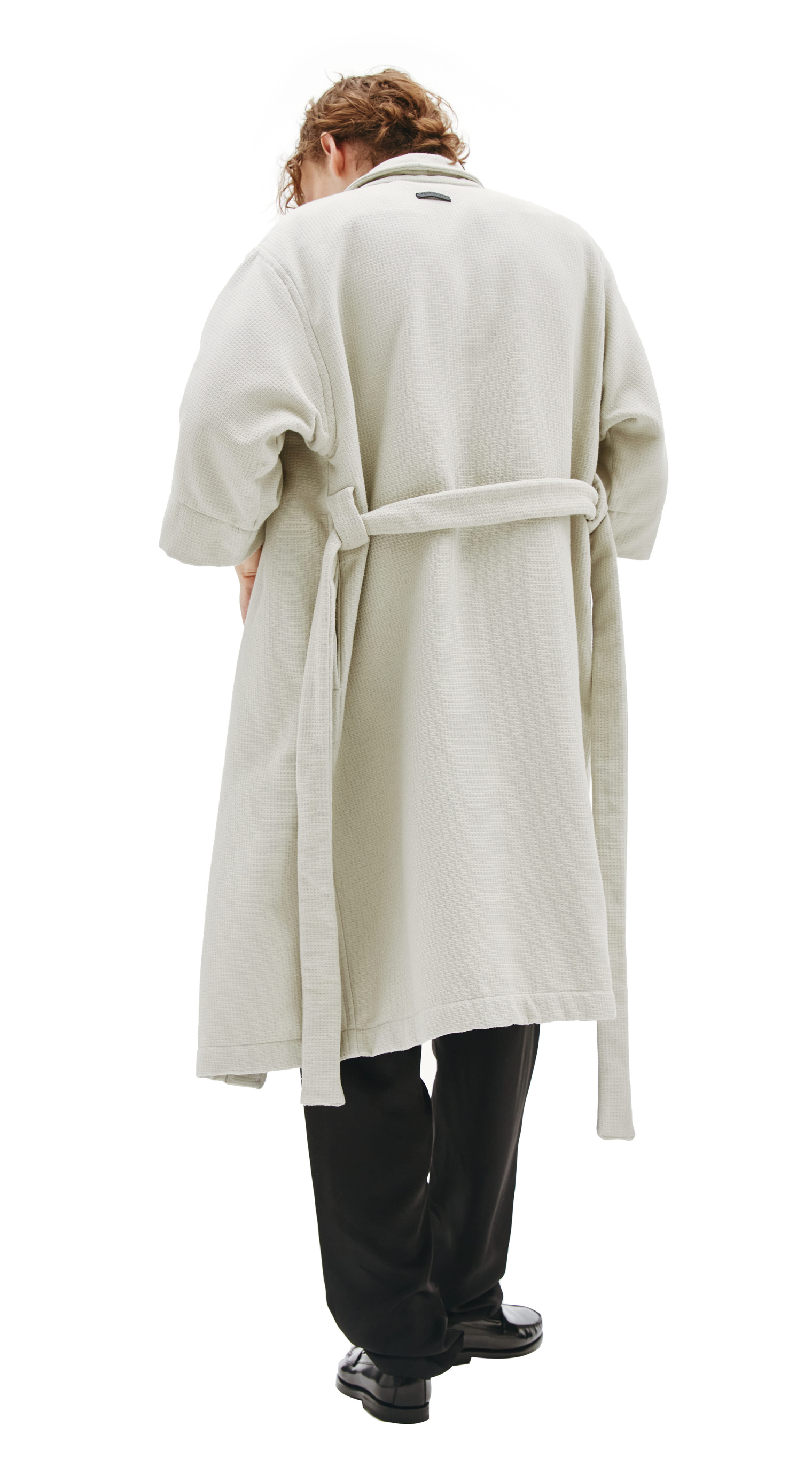 Fear of God Waffle Cotton Robe in beige