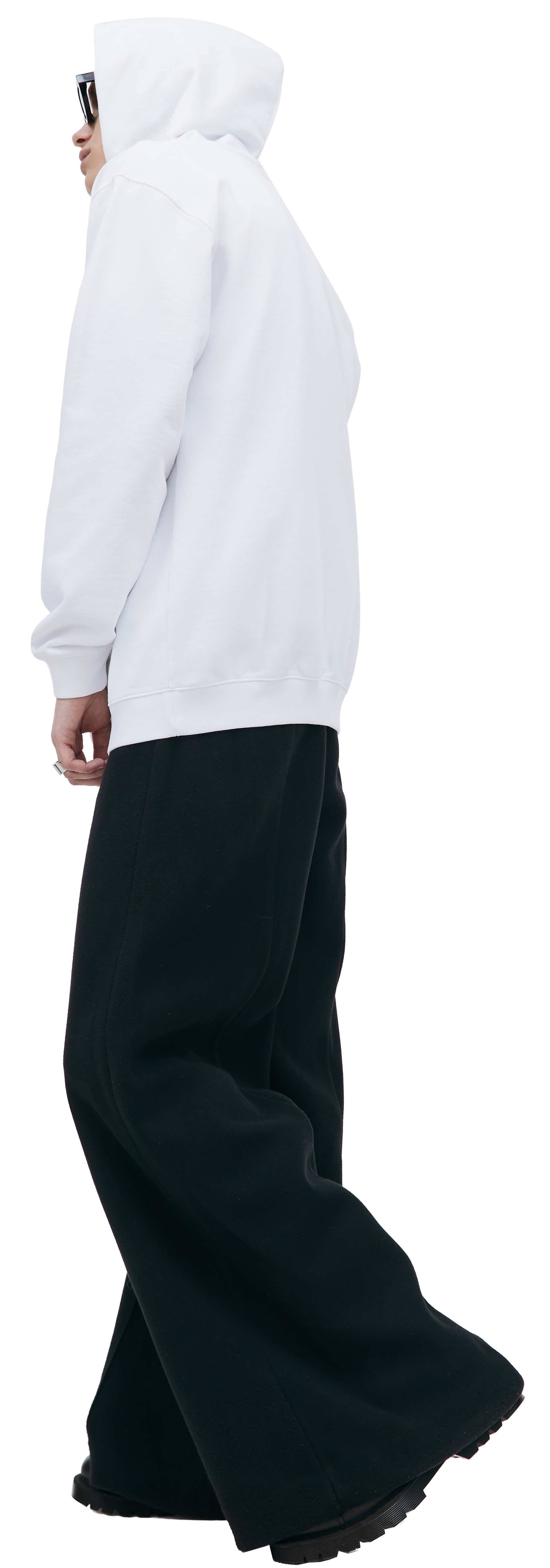 VTMNTS White printed hoodie