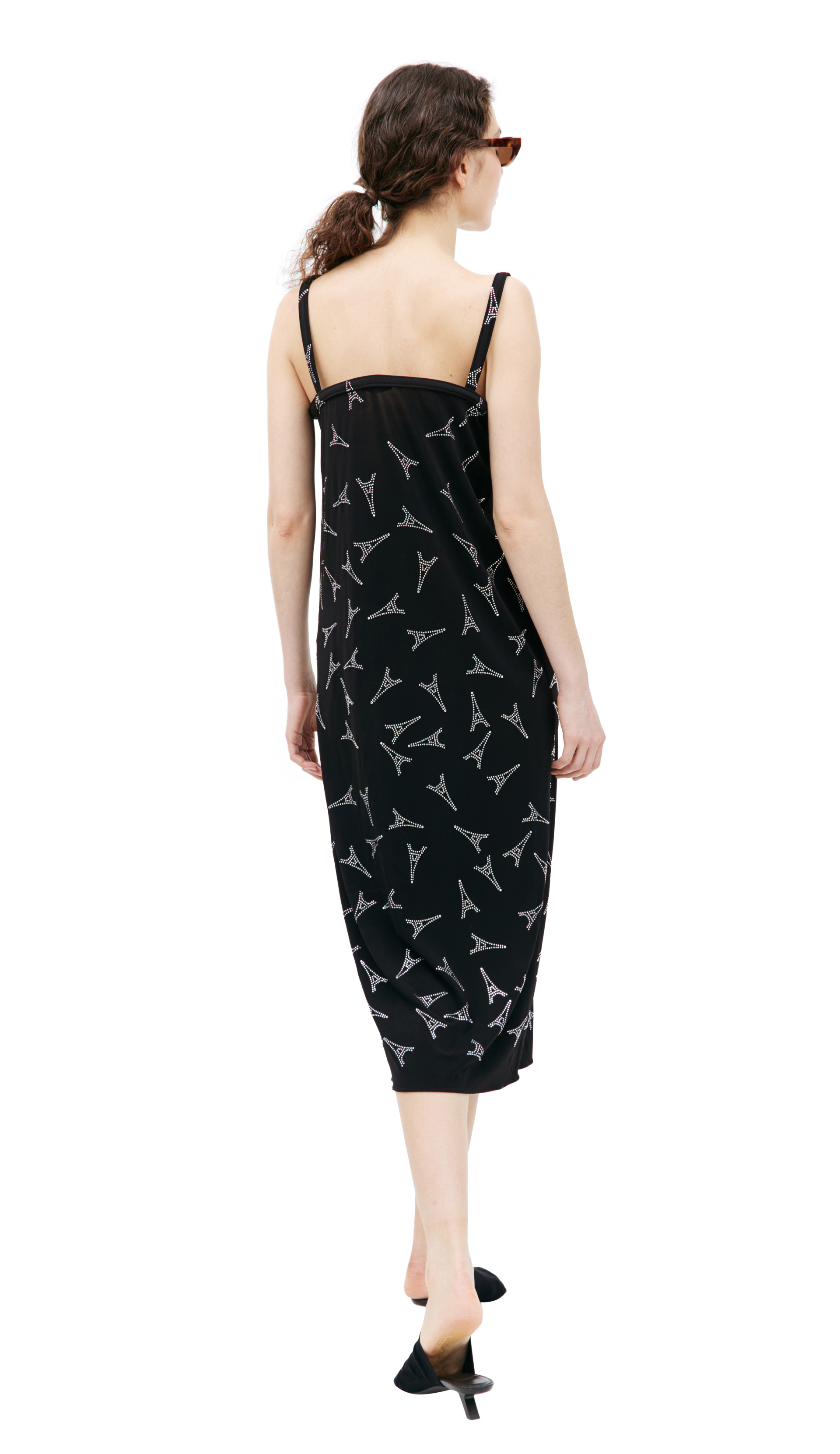 Balenciaga Black Eiffel Tower Strassed Dress
