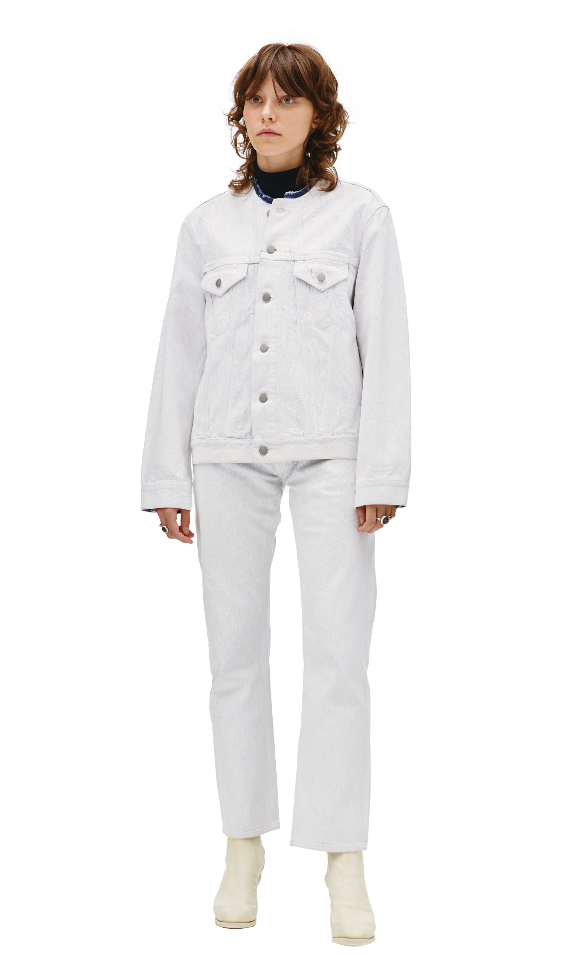 Maison Margiela White painted denim jacket