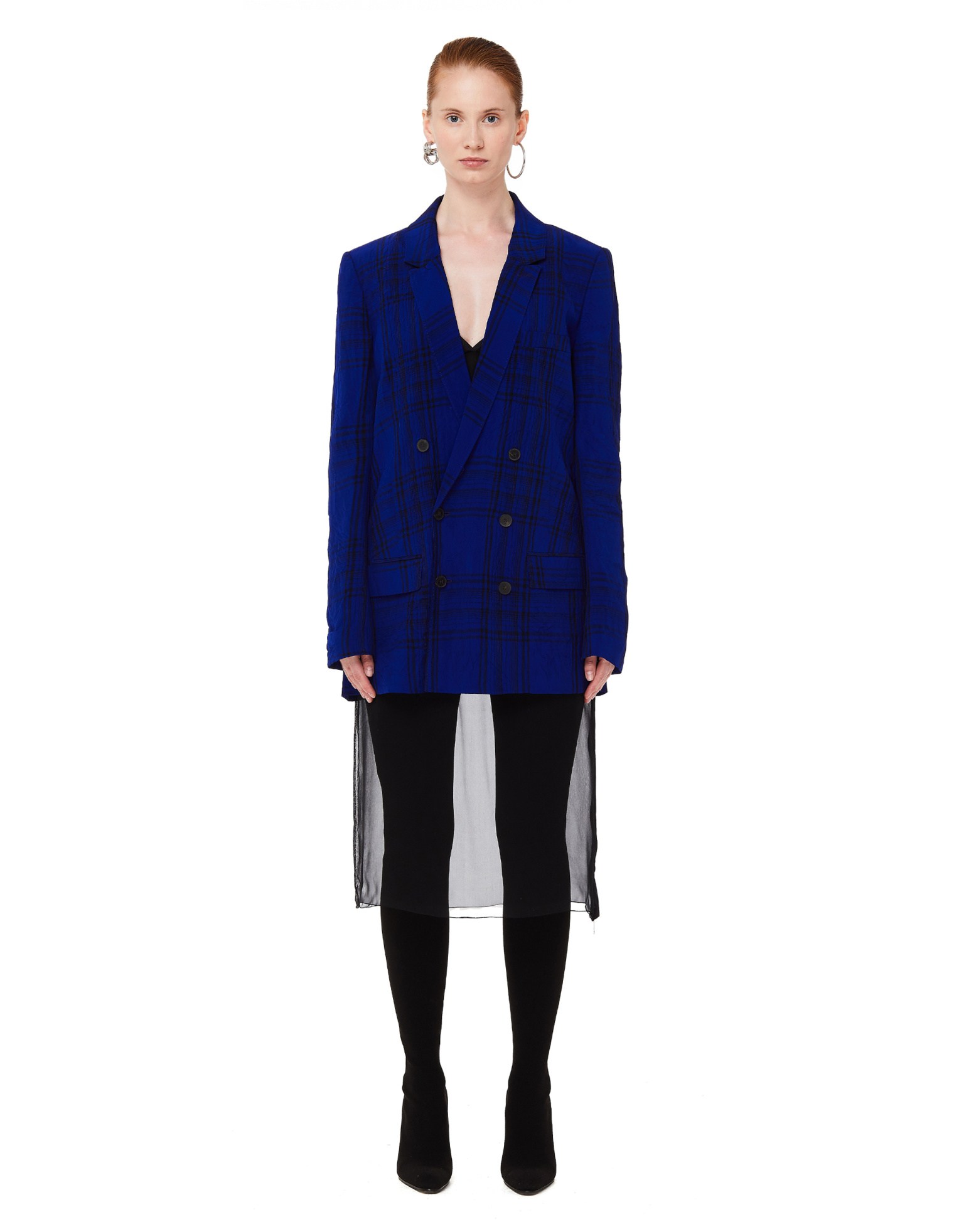 Haider Ackermann Двубортный жакет в клетку