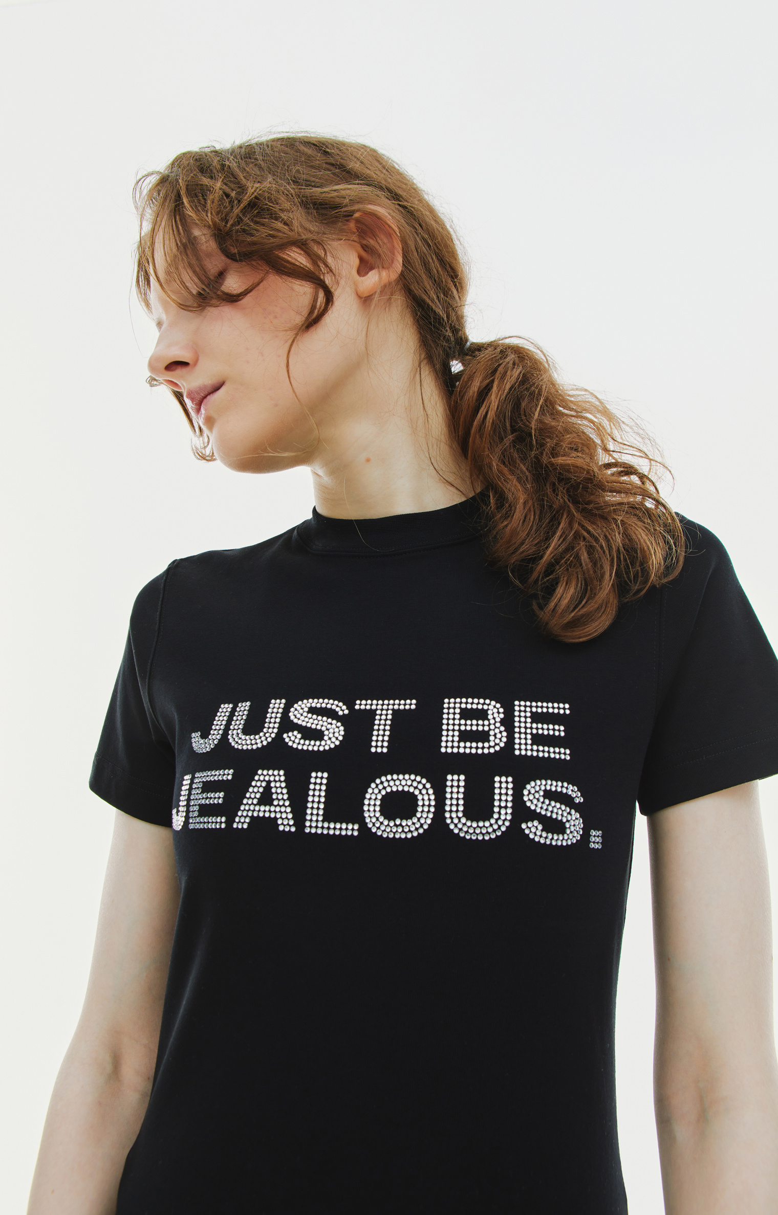 VETEMENTS \'Just Be Jealous\' Crystal T-Shirt