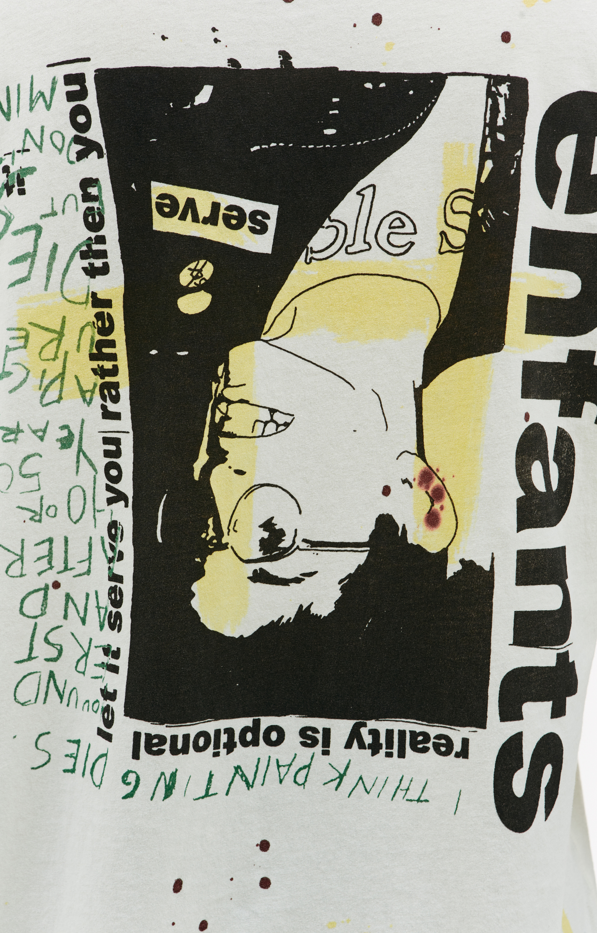 Enfants Riches Déprimés \'Reality is optional\' t-shirt with paint