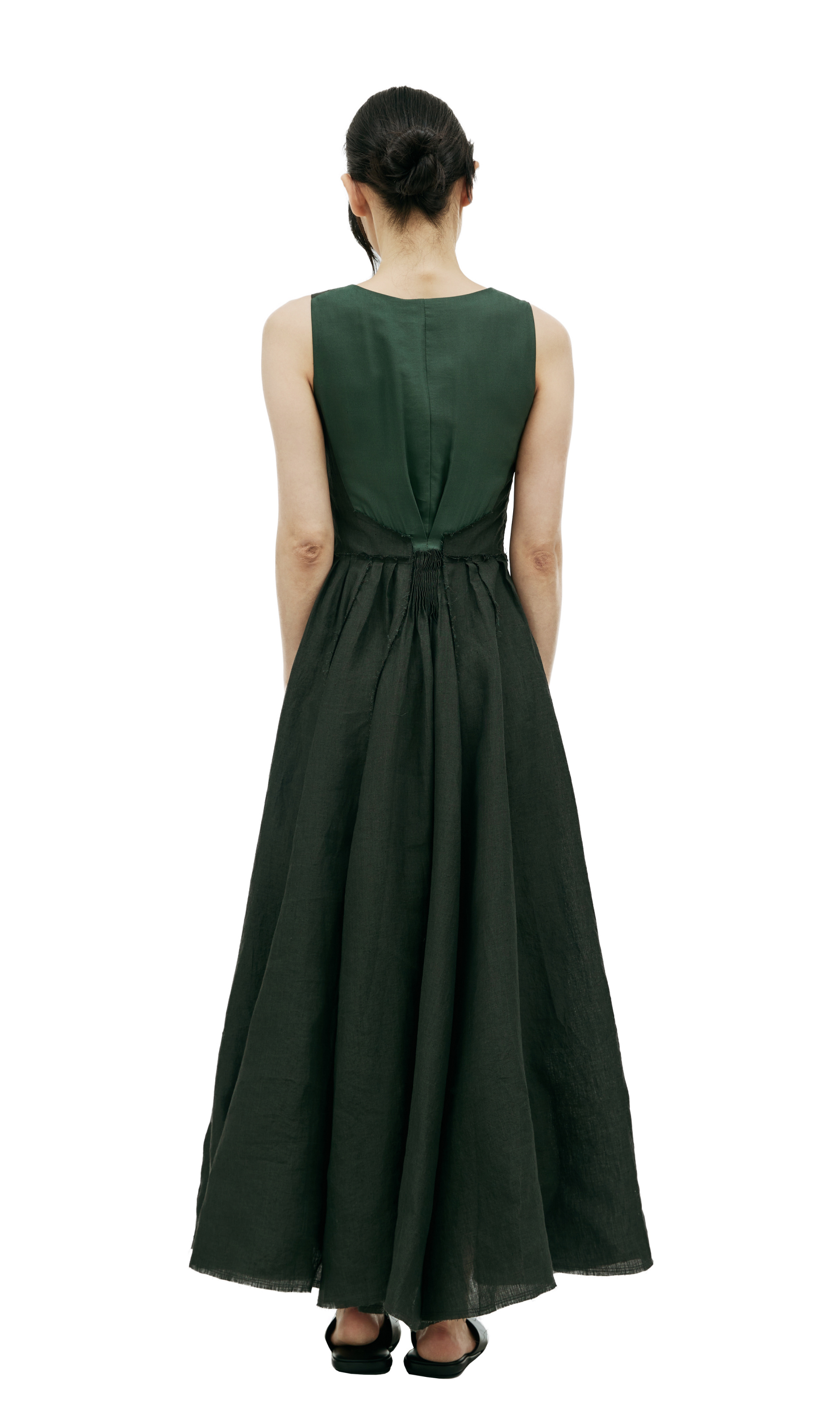 Ziggy Chen Green linen dress