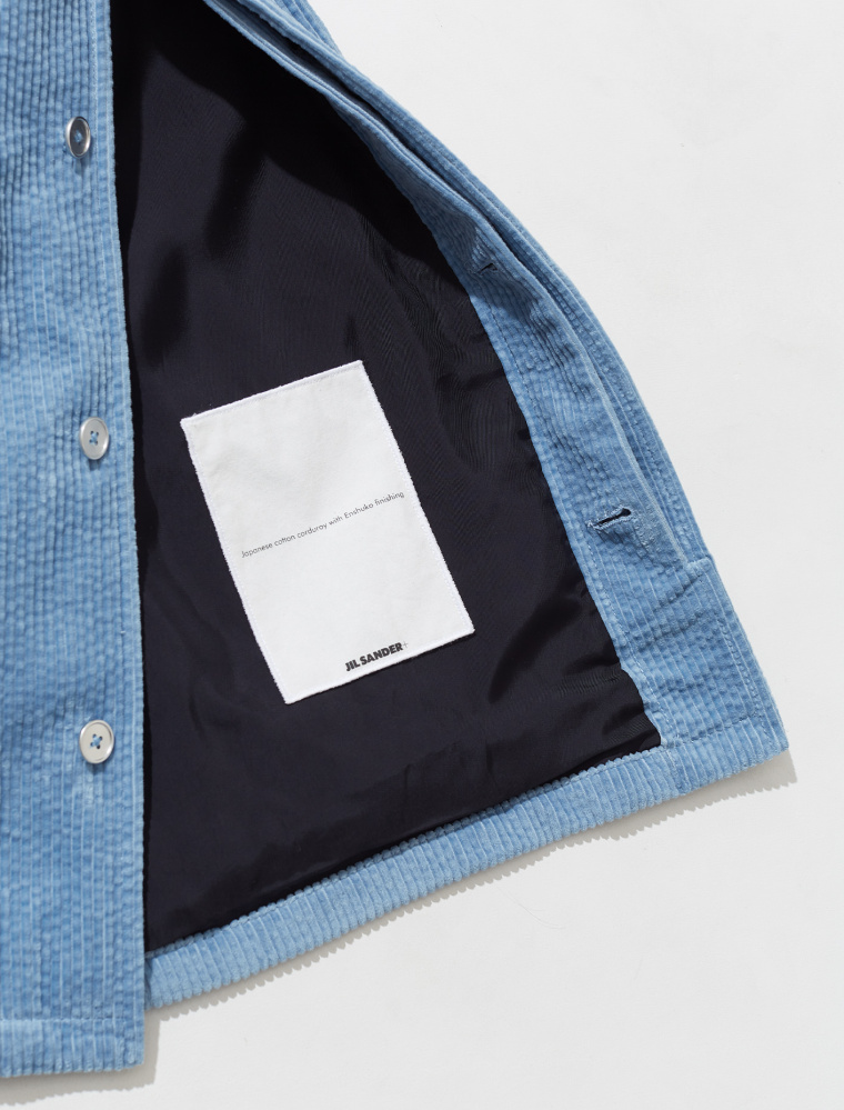 Jil Sander Вельветовая рубашка с накладными карманами