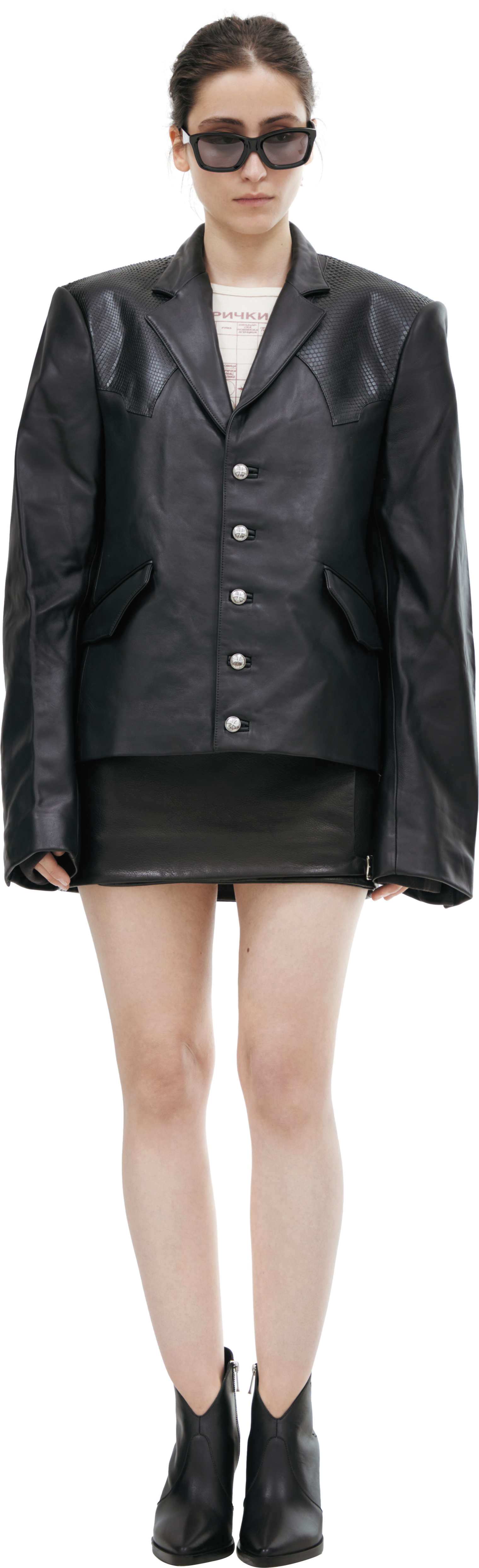 Buy Enfants Riches Déprimés women black leather blazer for €7,970