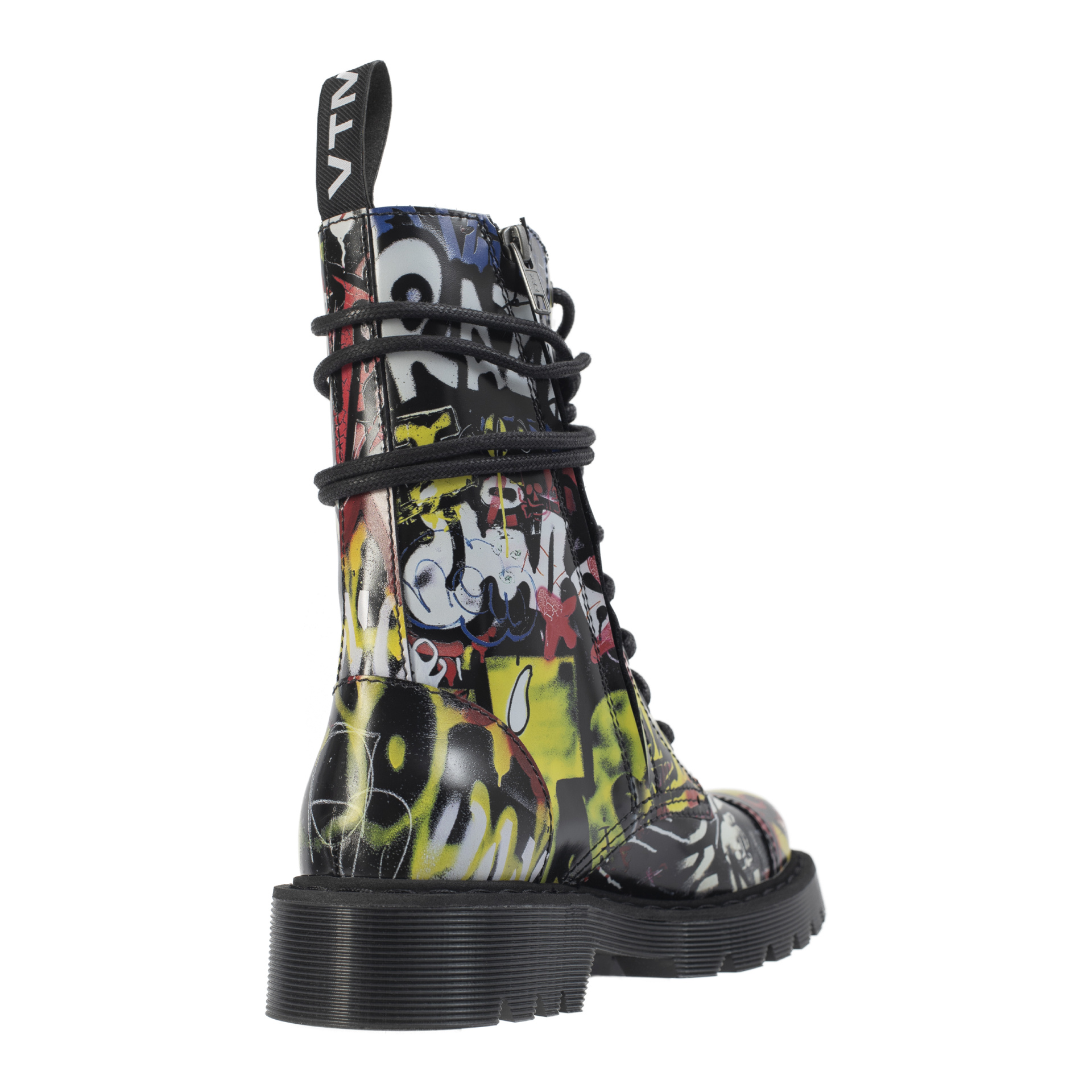 VETEMENTS Graffiti lace-up boots