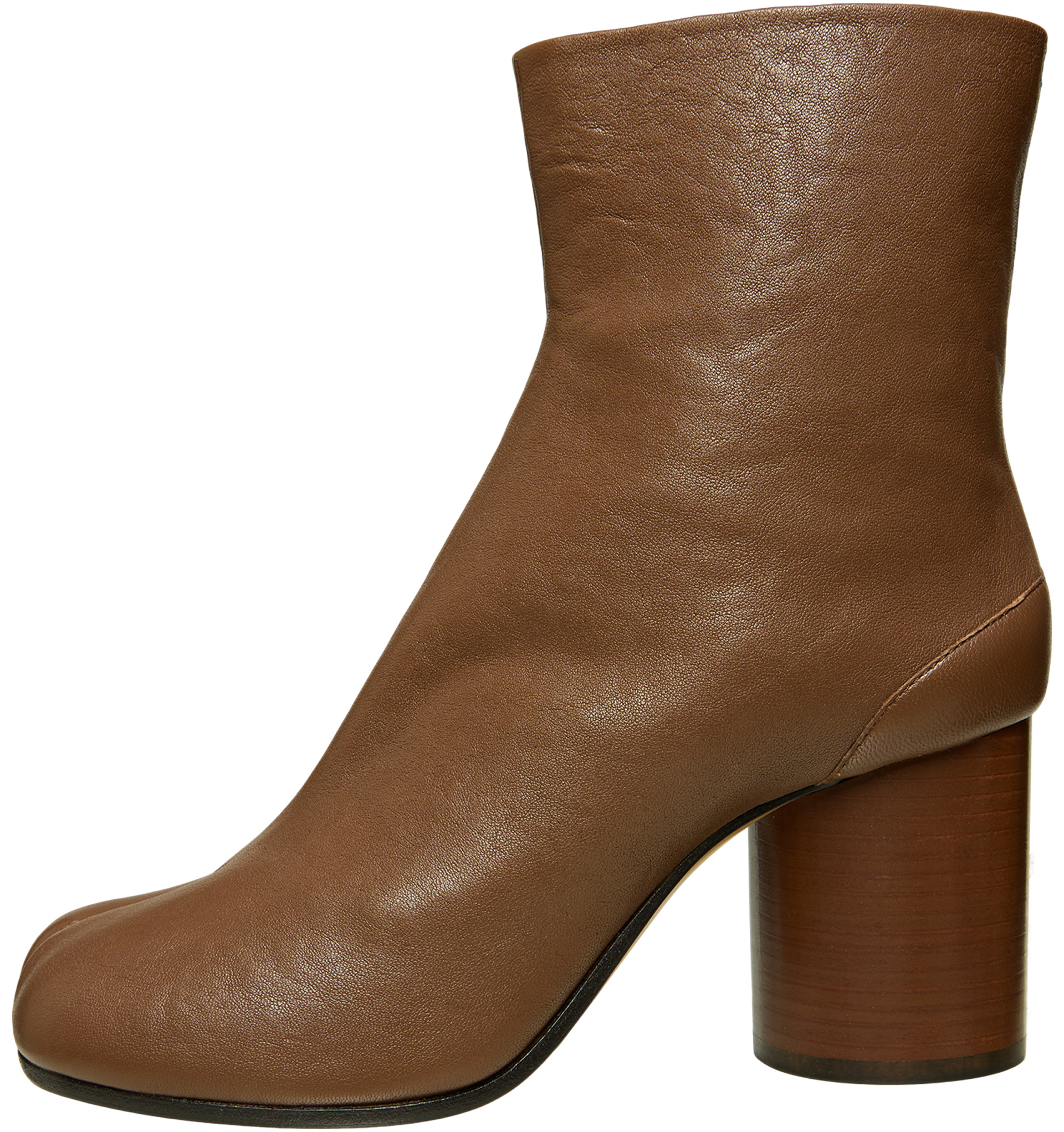 Maison Margiela Brown Leather Tabi Ankle Boots