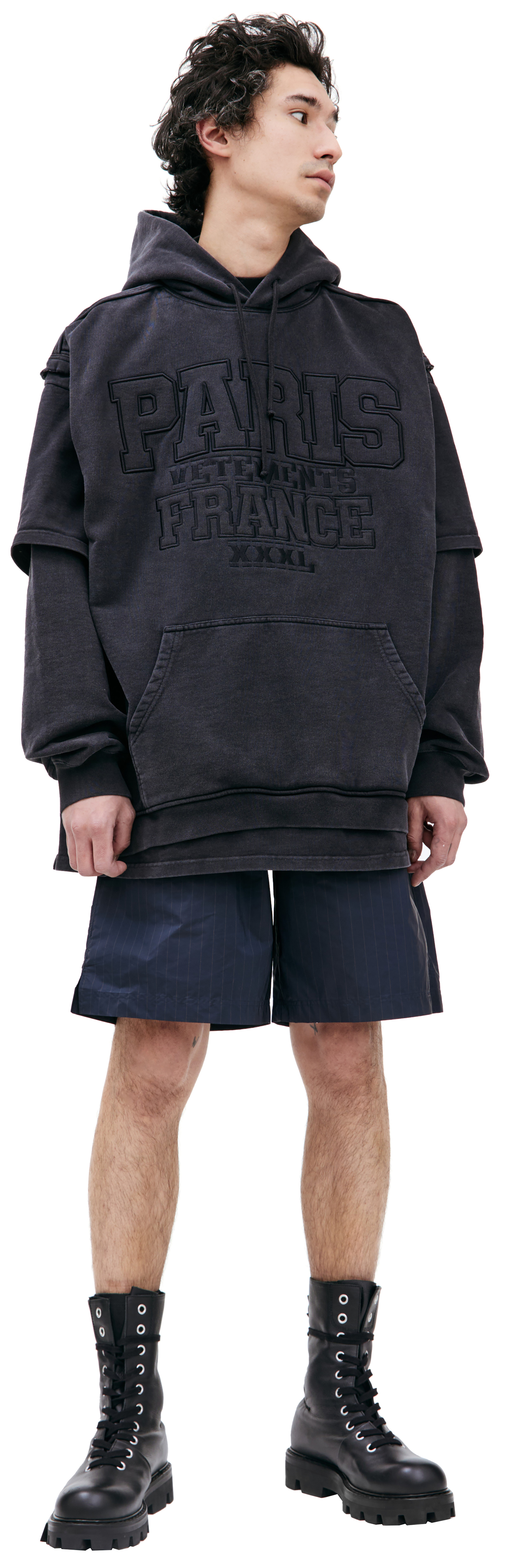 VETEMENTS \'PARIS XXXL\' layered hoodie