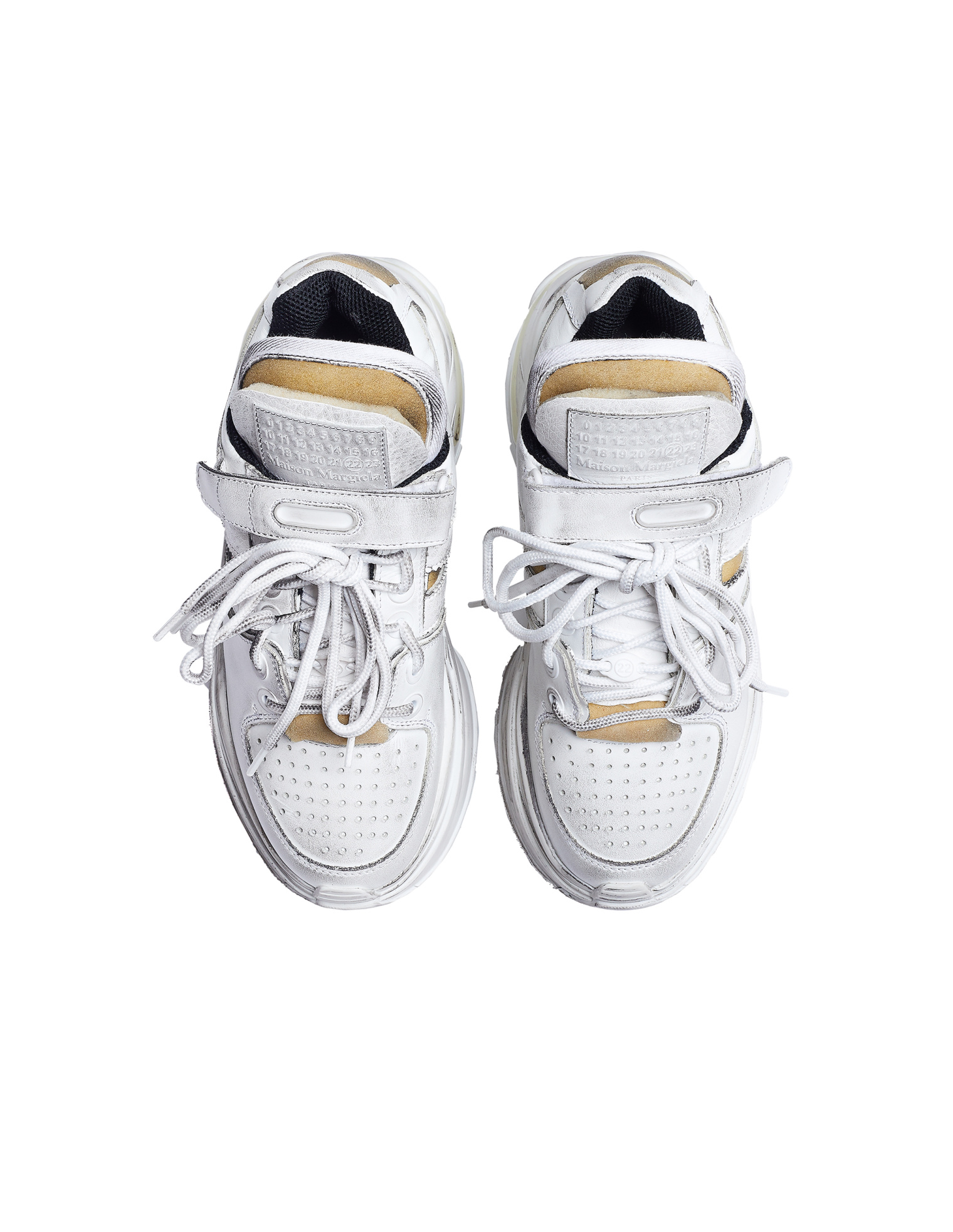 Maison Margiela Retro Fit White Leather Sneakers
