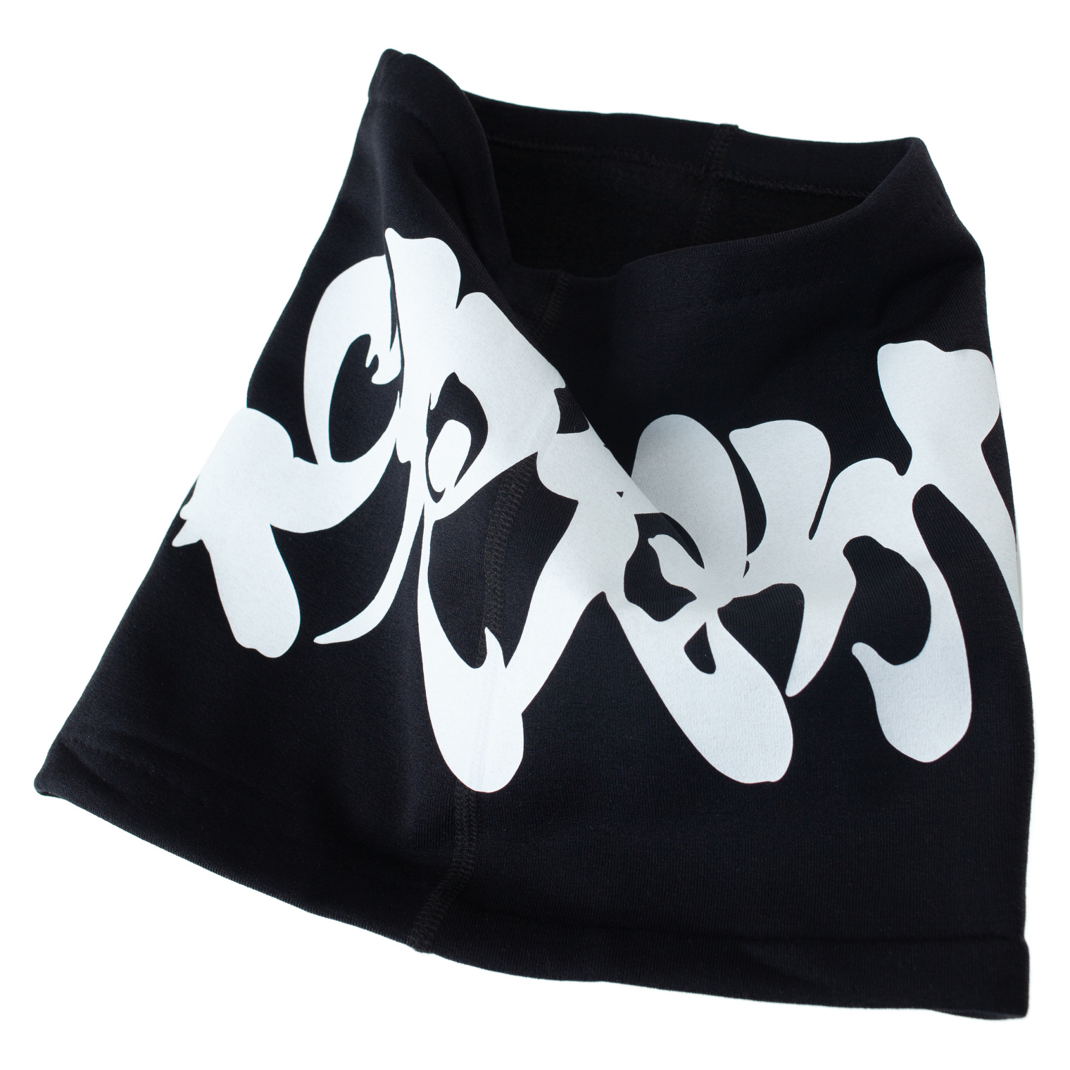 Acronym Monoprint-calligraphy snood scarf